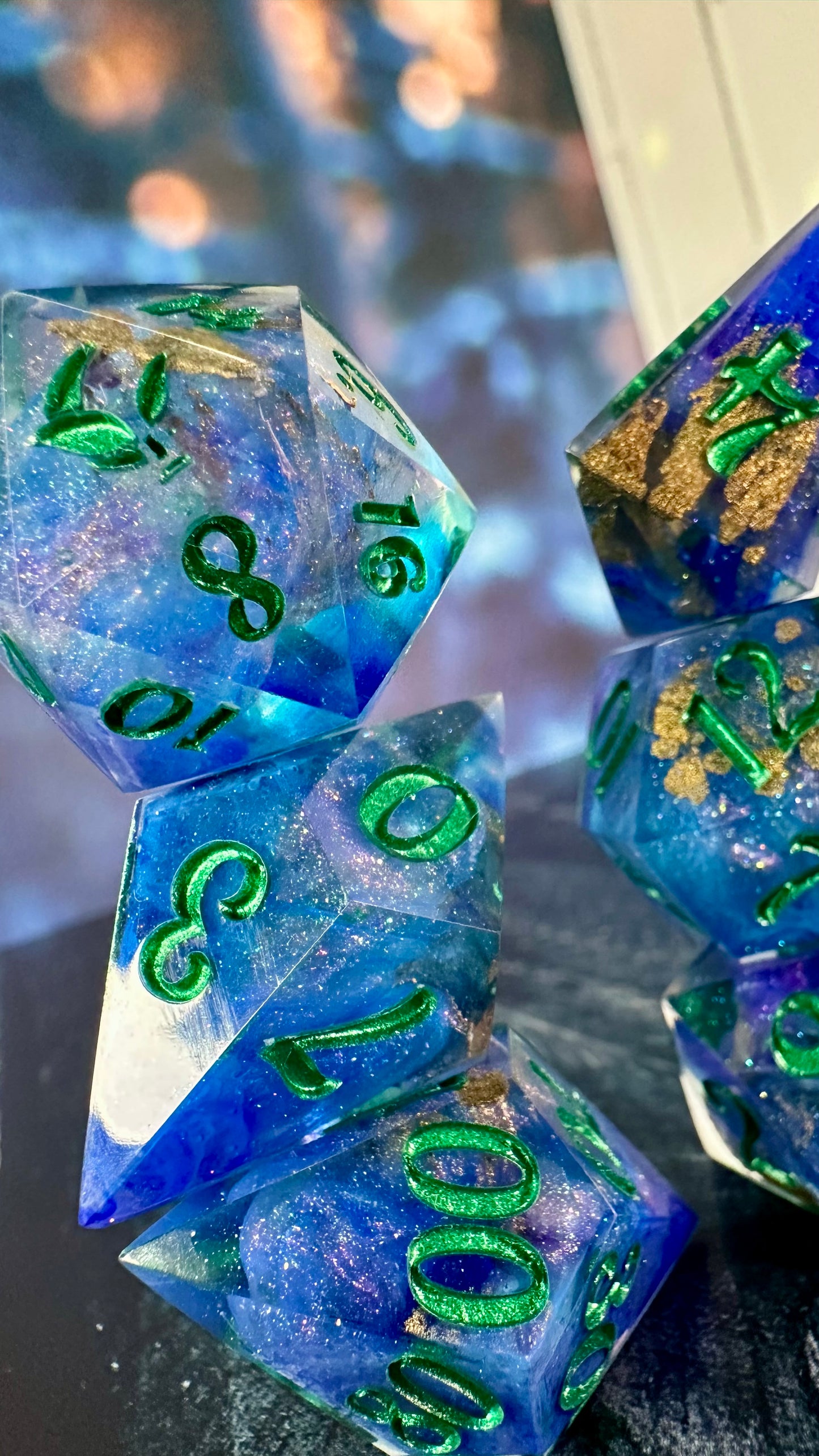 “I happen to be genuinely self-absorbed and deeply shallow.”- 8 piece polyhedral dice set (Large) Pobody's Nerfect