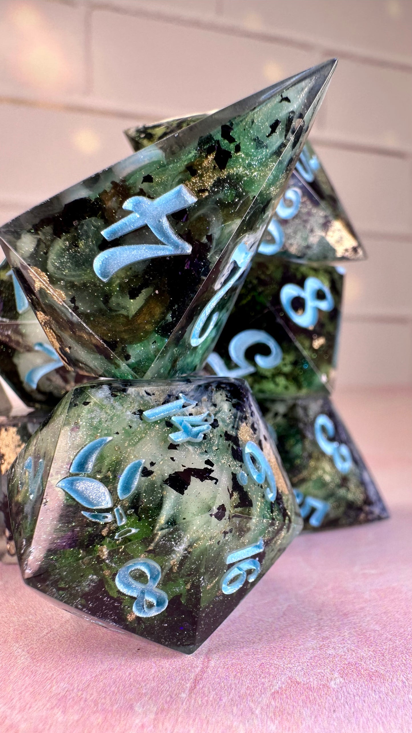 Brendok- 8 piece polyhedral dice set (Large) Pobody's Nerfect