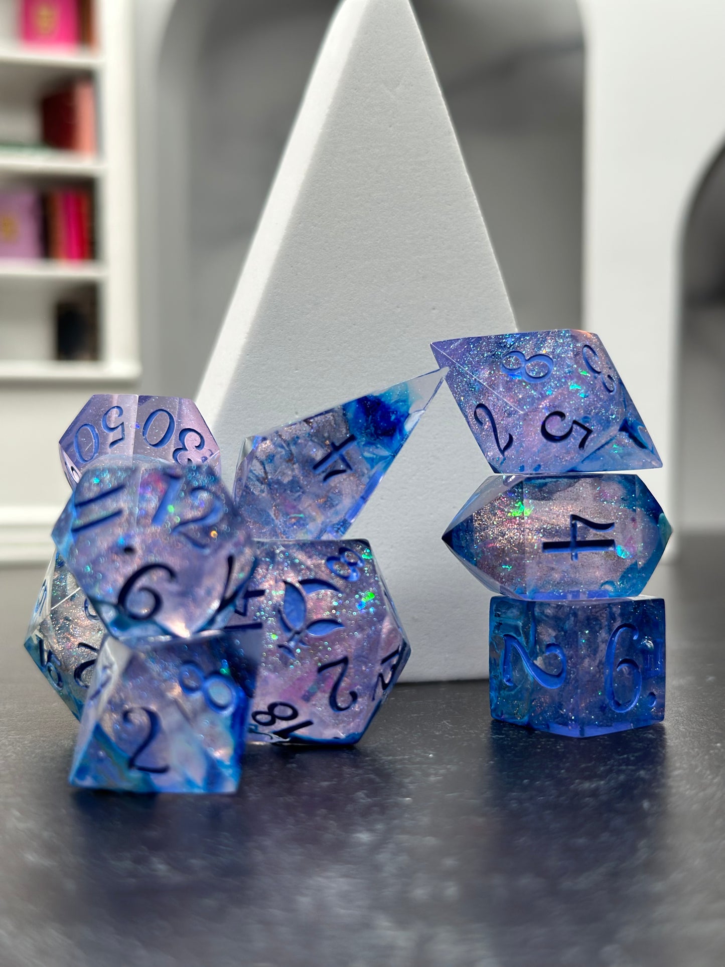 Water Wraith Rescue-8 piece polyhedral dice set-Pobody's Nerfect