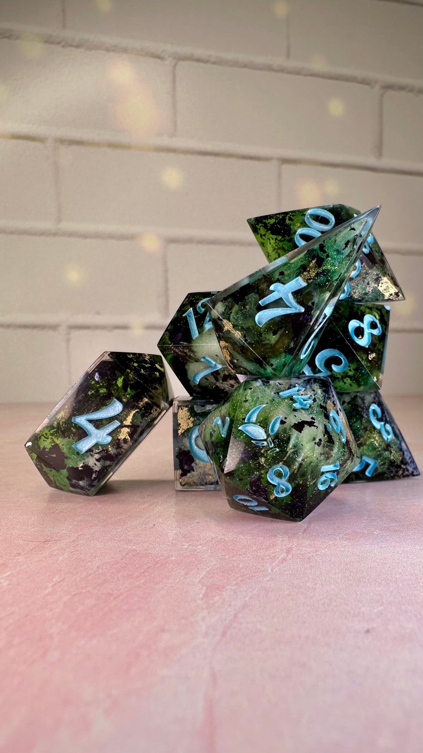 Brendok- 8 piece polyhedral dice set (Large) Pobody's Nerfect