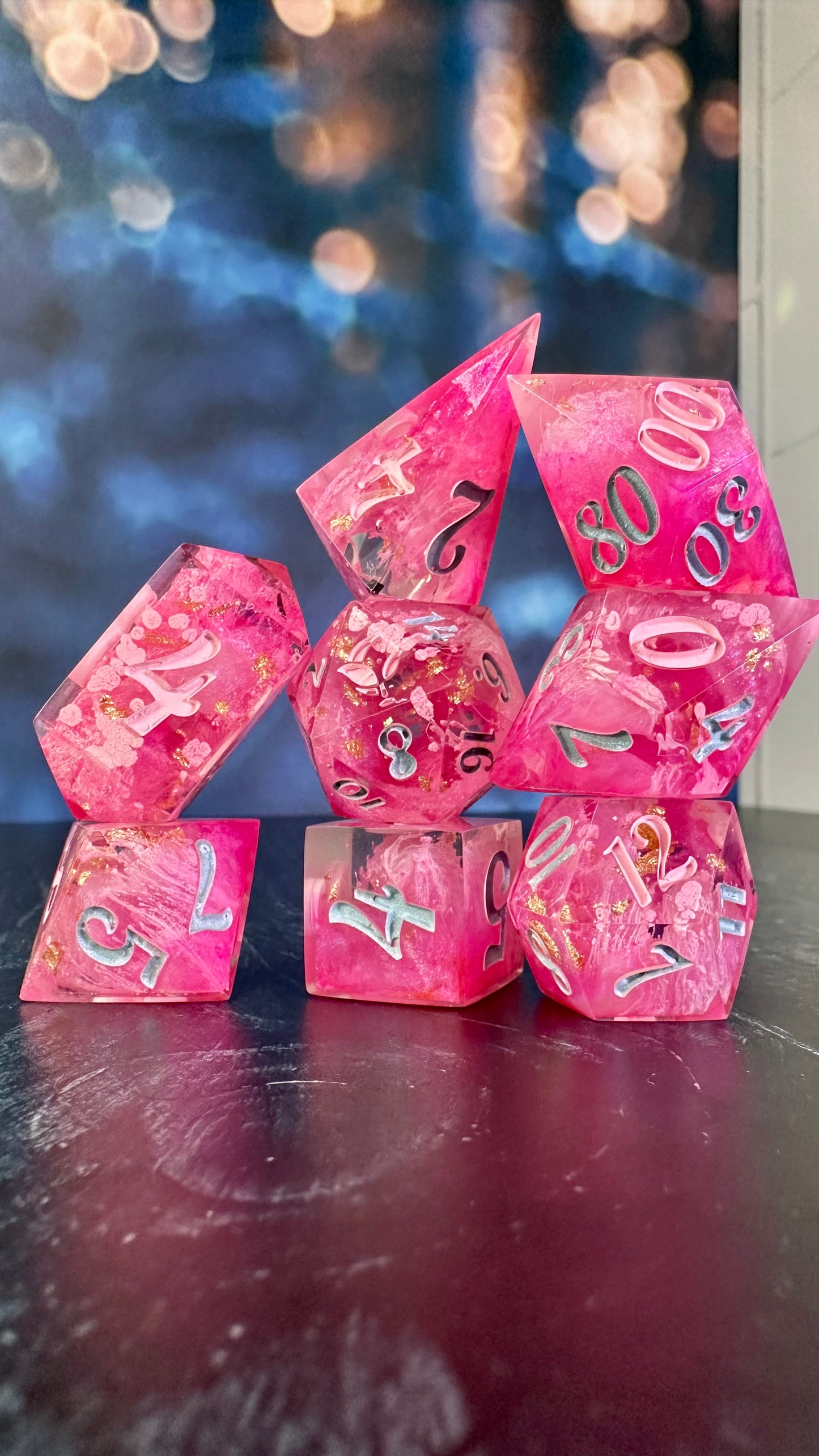 Popular- 8 piece polyhedral dice set (Large)