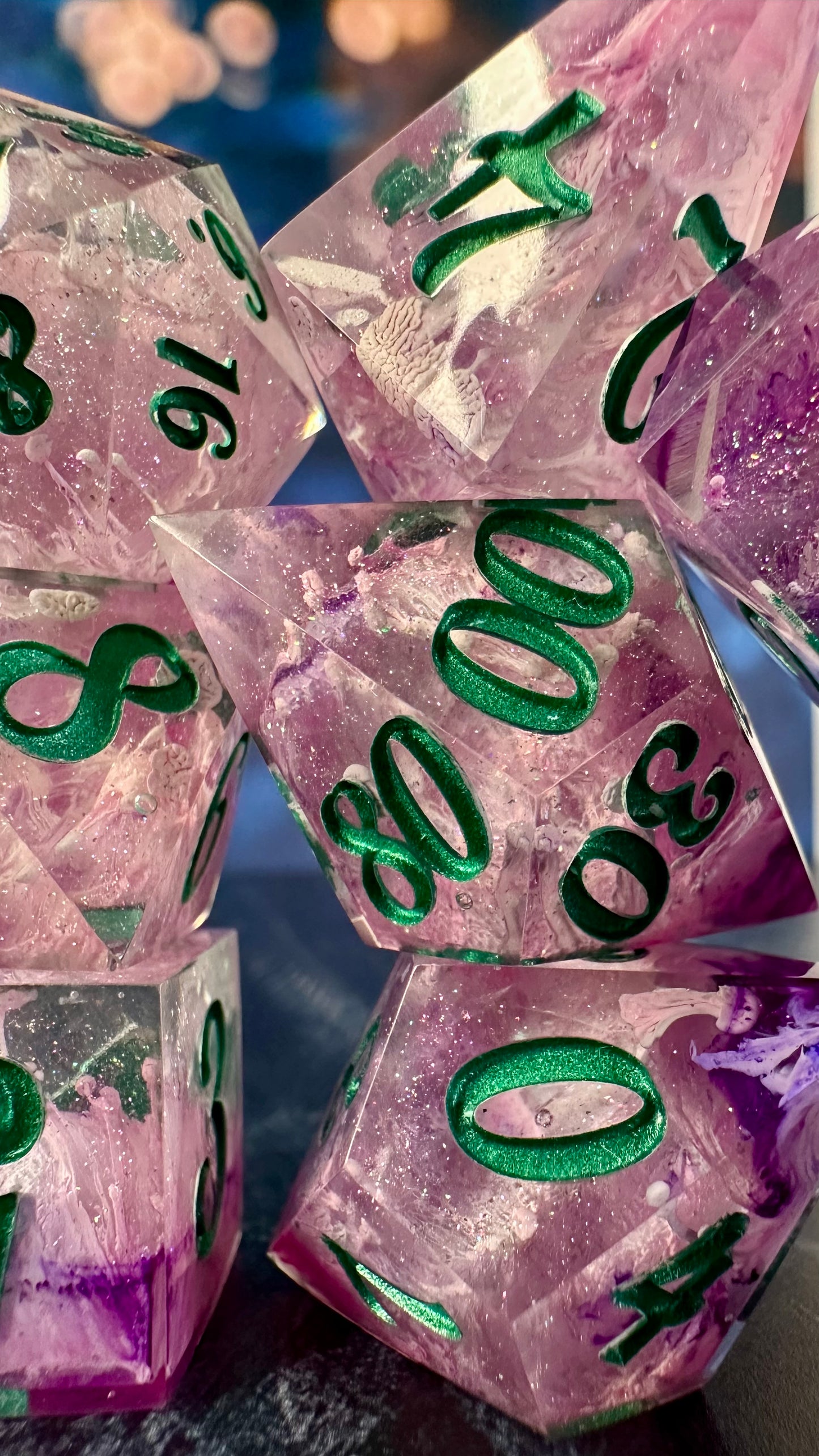 Unadulterated Loathing - 8 piece polyhedral dice set (Large)
