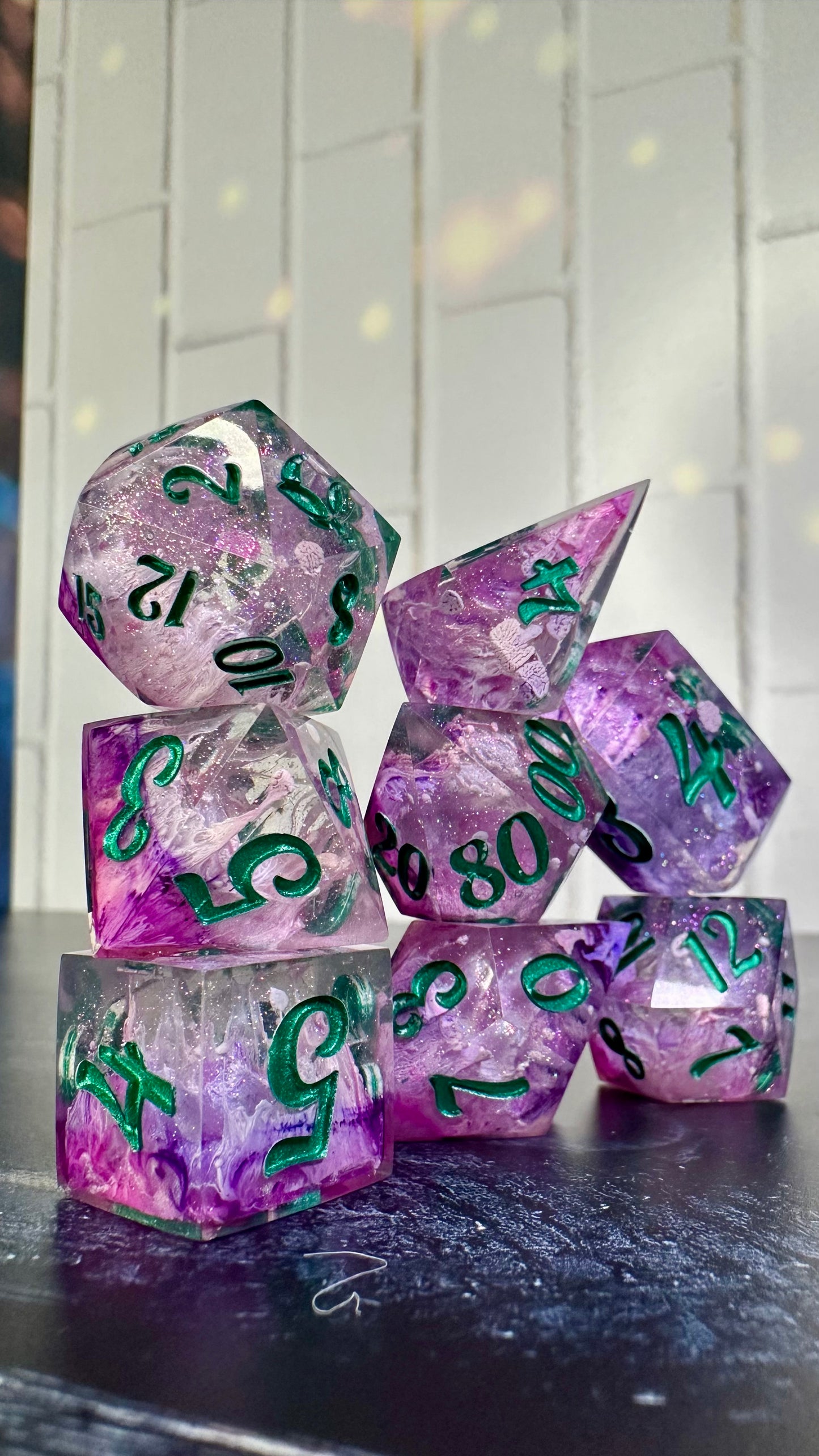 Unadulterated Loathing - 8 piece polyhedral dice set (Large)