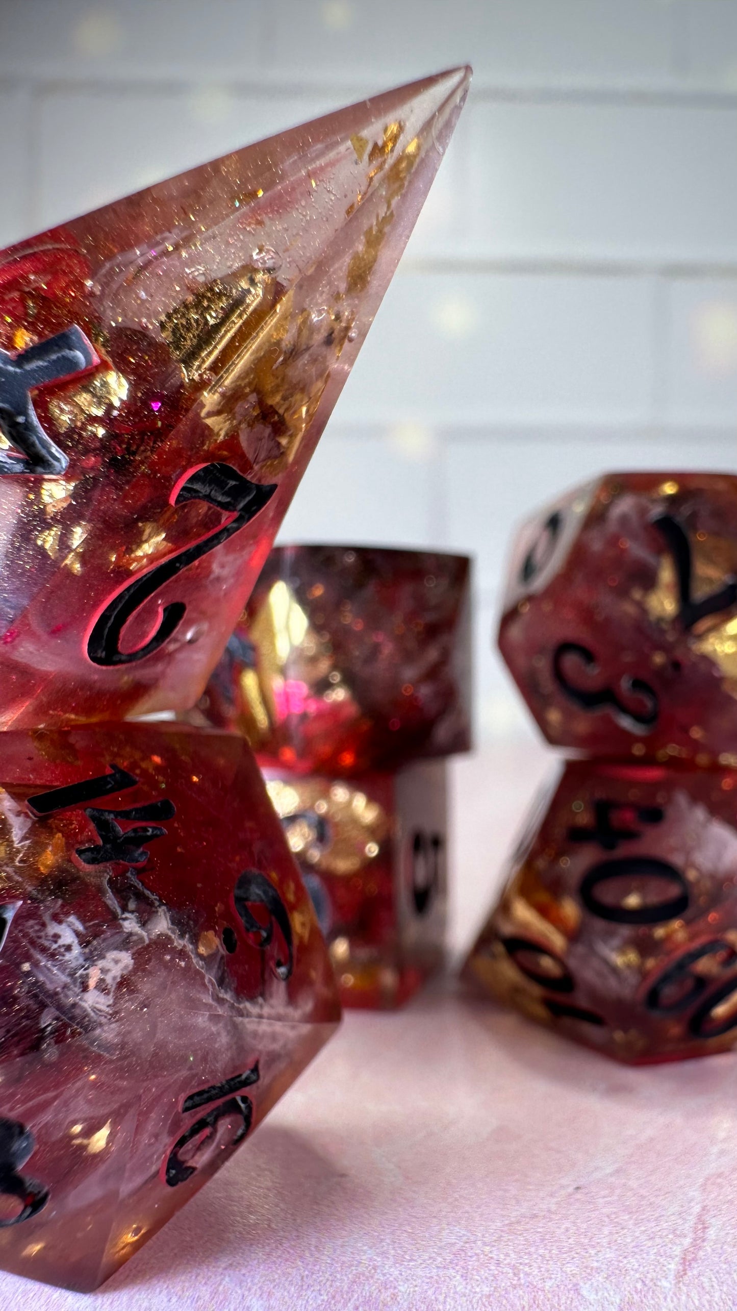Mother Koril- 8 piece polyhedral dice set (Large) Pobody's Nerfect