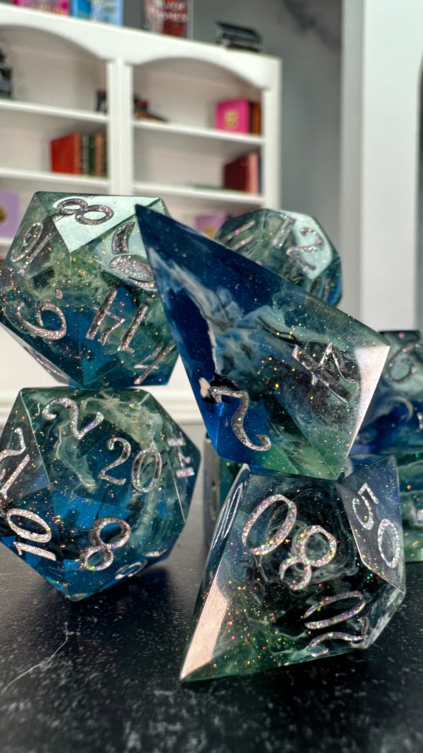 Made- 8 piece polyhedral dice set