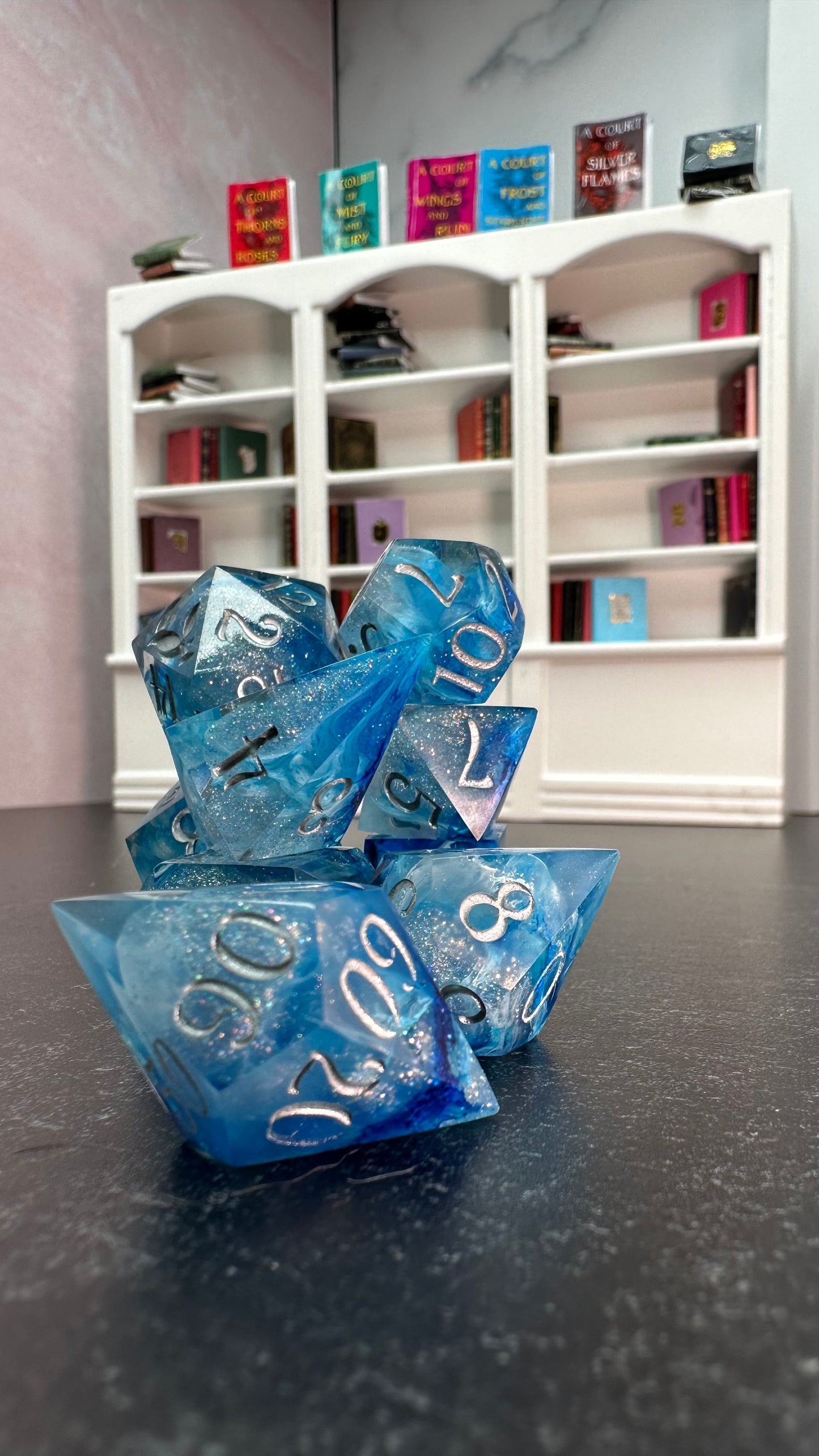 Elaine's Hope- 8 piece polyhedral dice set-Pobody's Nerfect