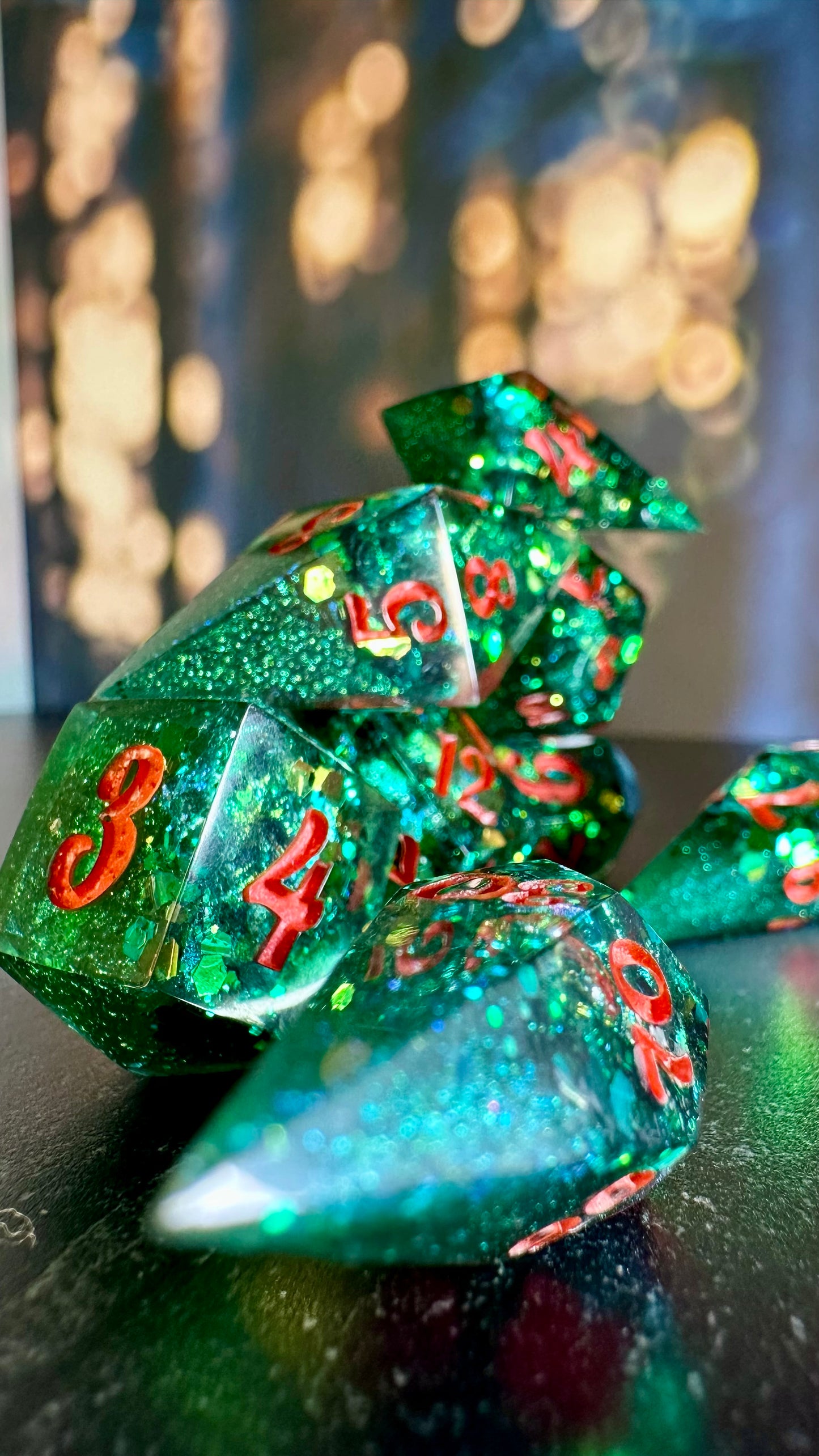 Viper Queen Geode - 8 piece polyhedral dice set- (Pointy Bois)- Pobody’s Nerfect