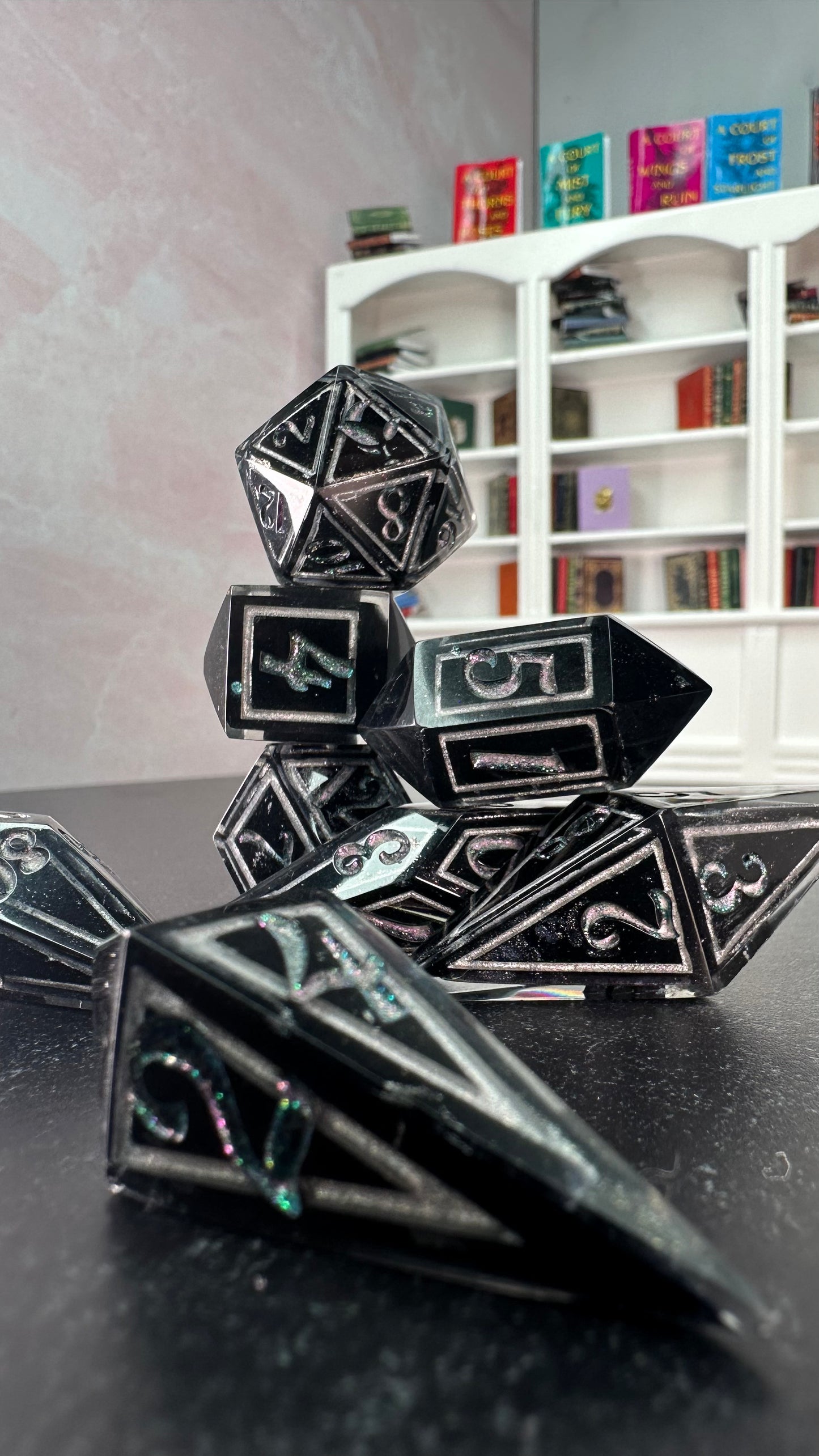 Void- 8 piece polyhedral dice set- (Pointy Bois)