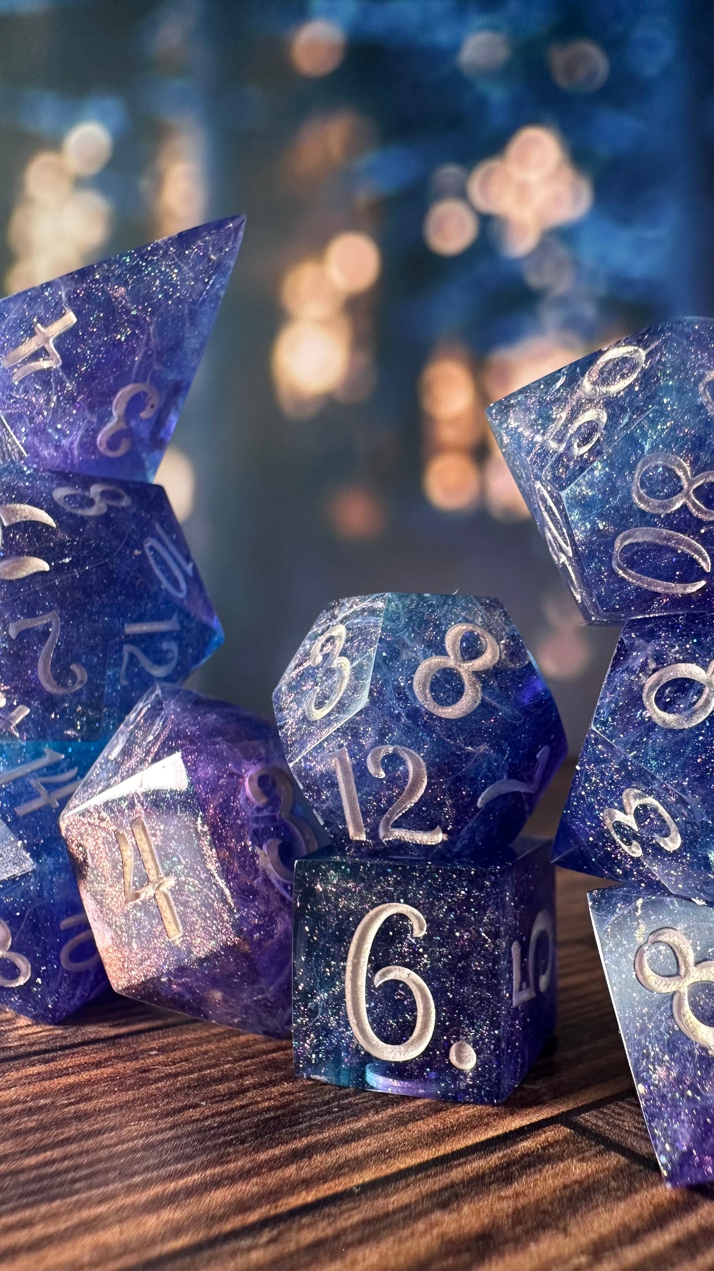 Super Powerful and Special Magic Starborn Princess- 8 piece polyhedral dice set