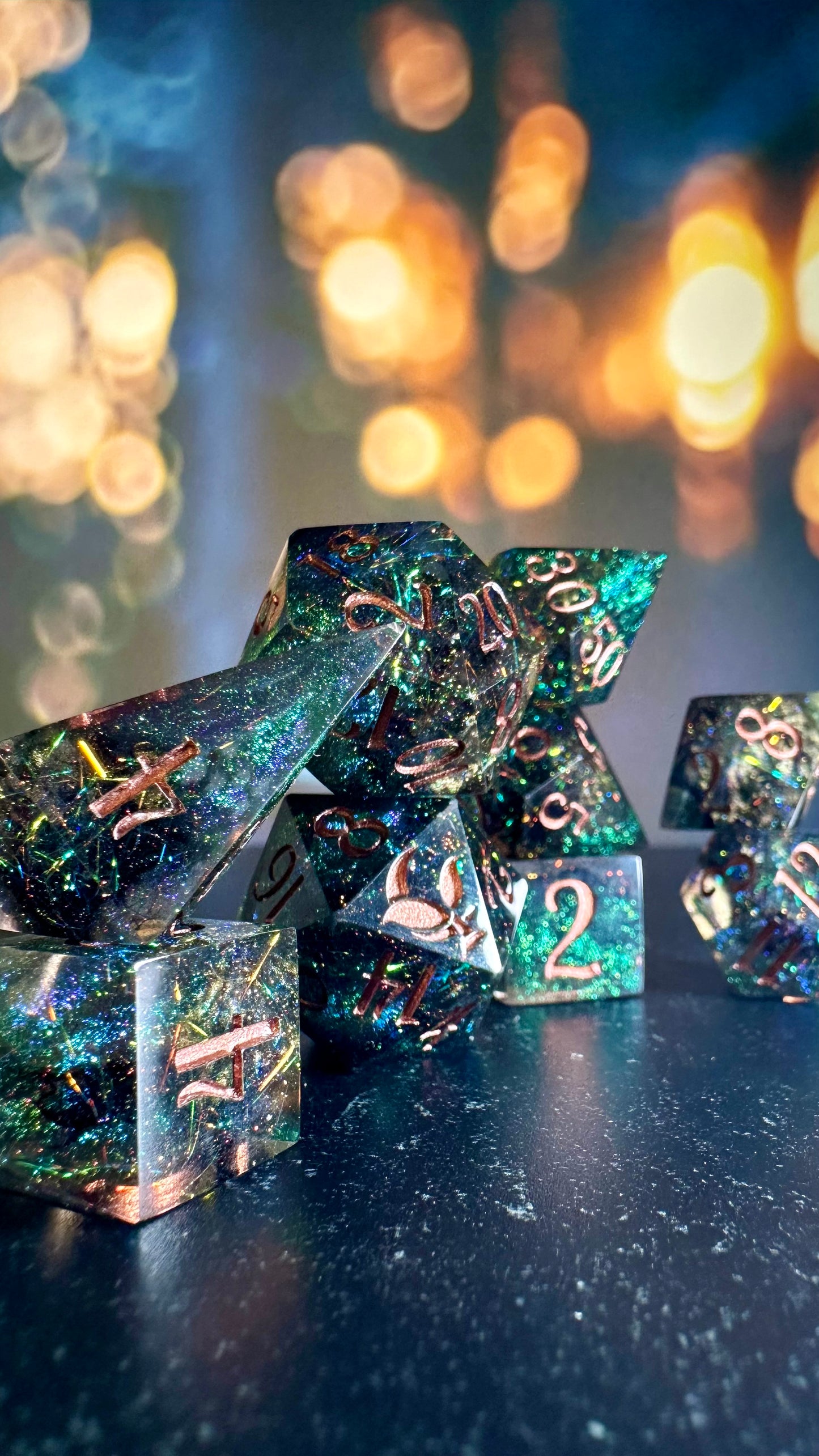 Sabine Fendyr - 8 piece polyhedral dice set