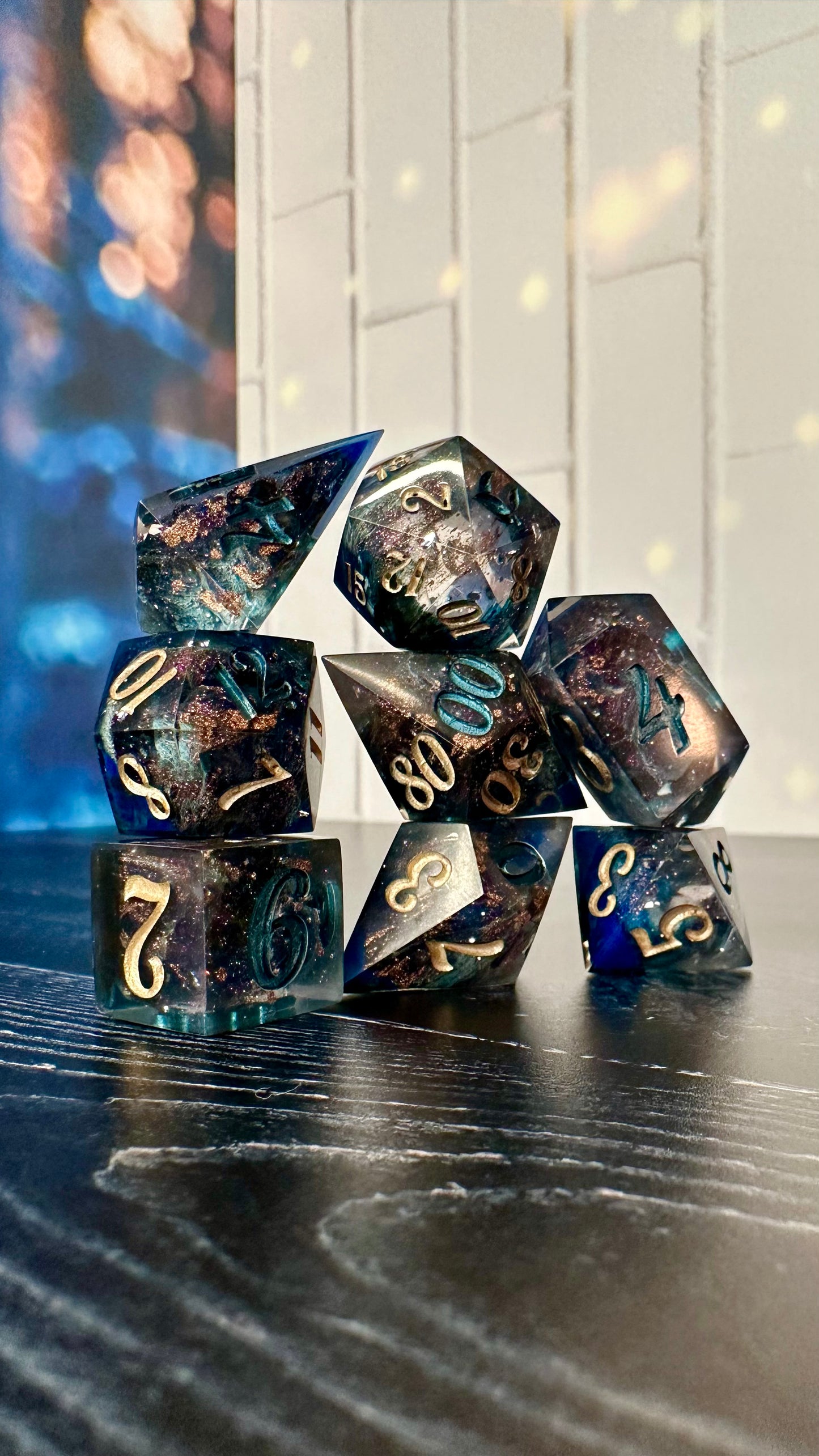 Fiyero Tiglaar, Winkie Country- 8 piece polyhedral dice set (Large)