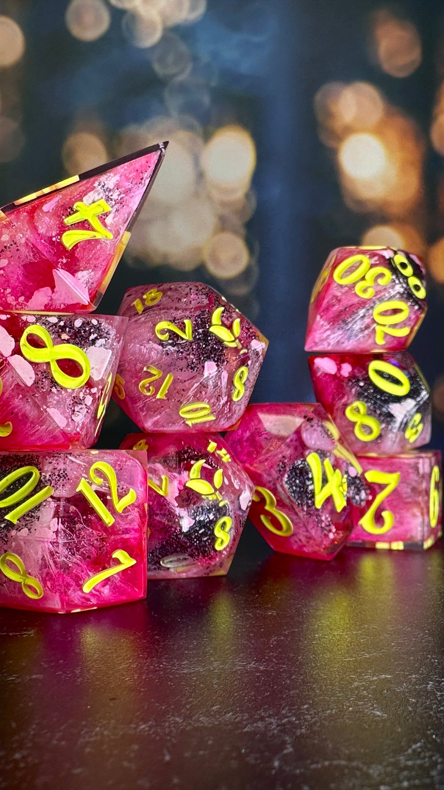 Make it Cute and Savage-8 piece polyhedral dice set (Large)