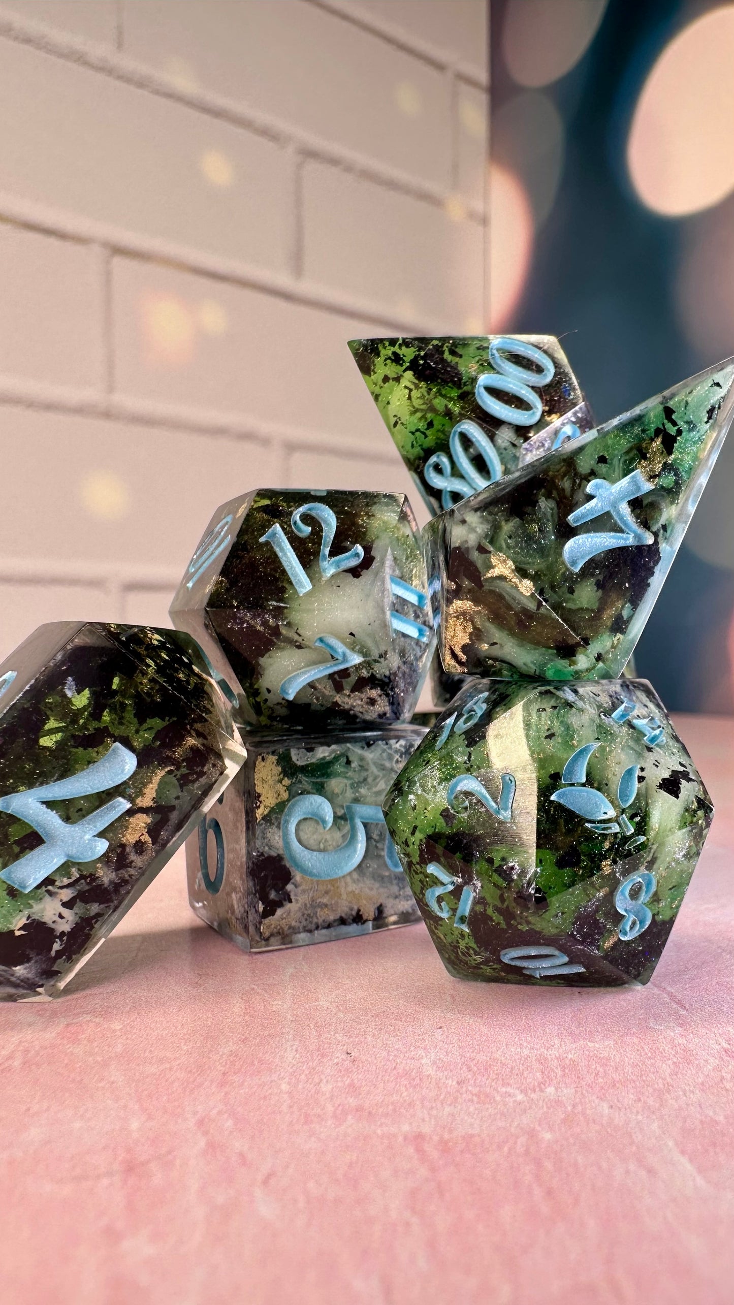 Brendok- 8 piece polyhedral dice set (Large) Pobody's Nerfect