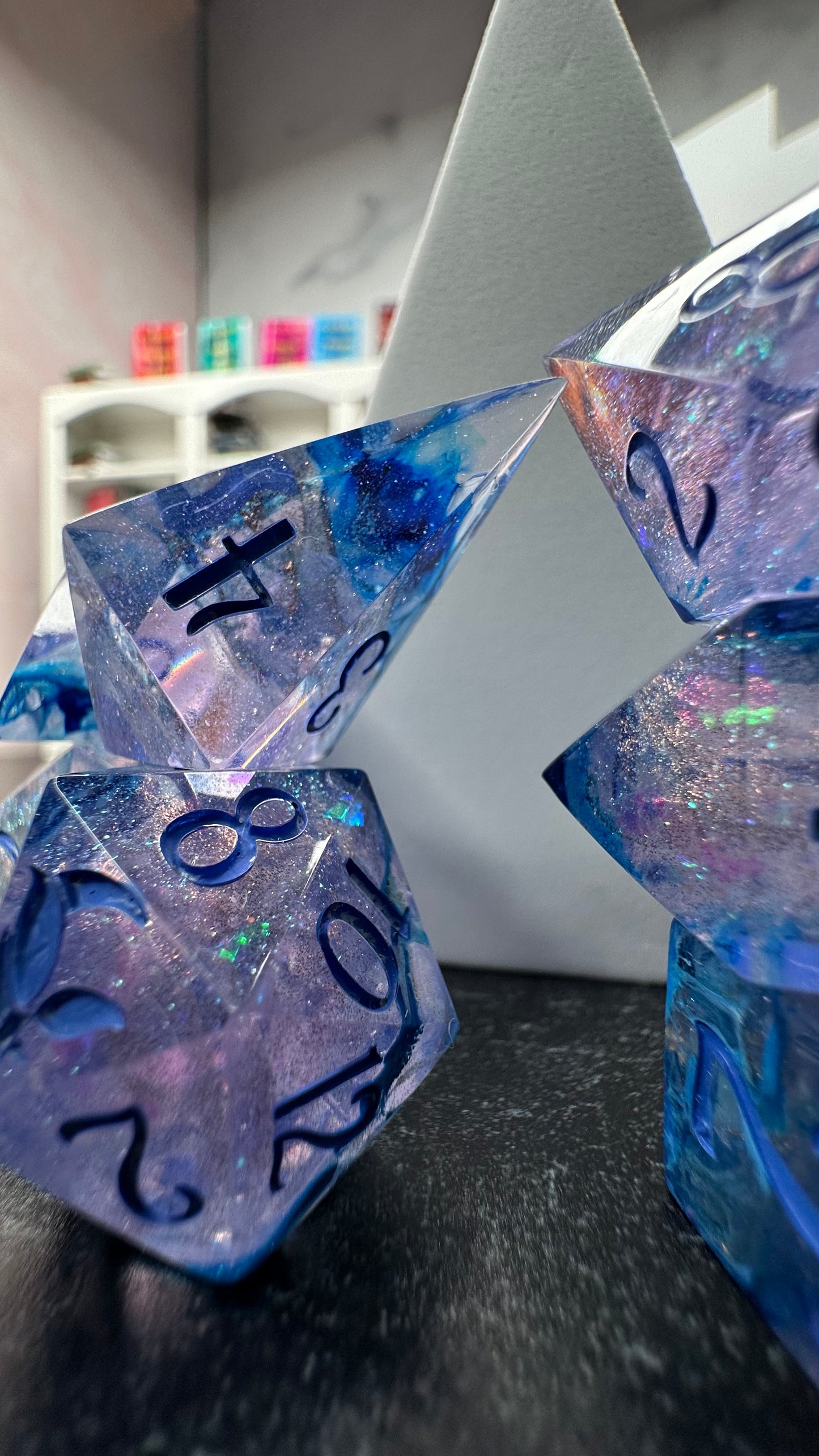 Water Wraith Rescue-8 piece polyhedral dice set-Pobody's Nerfect