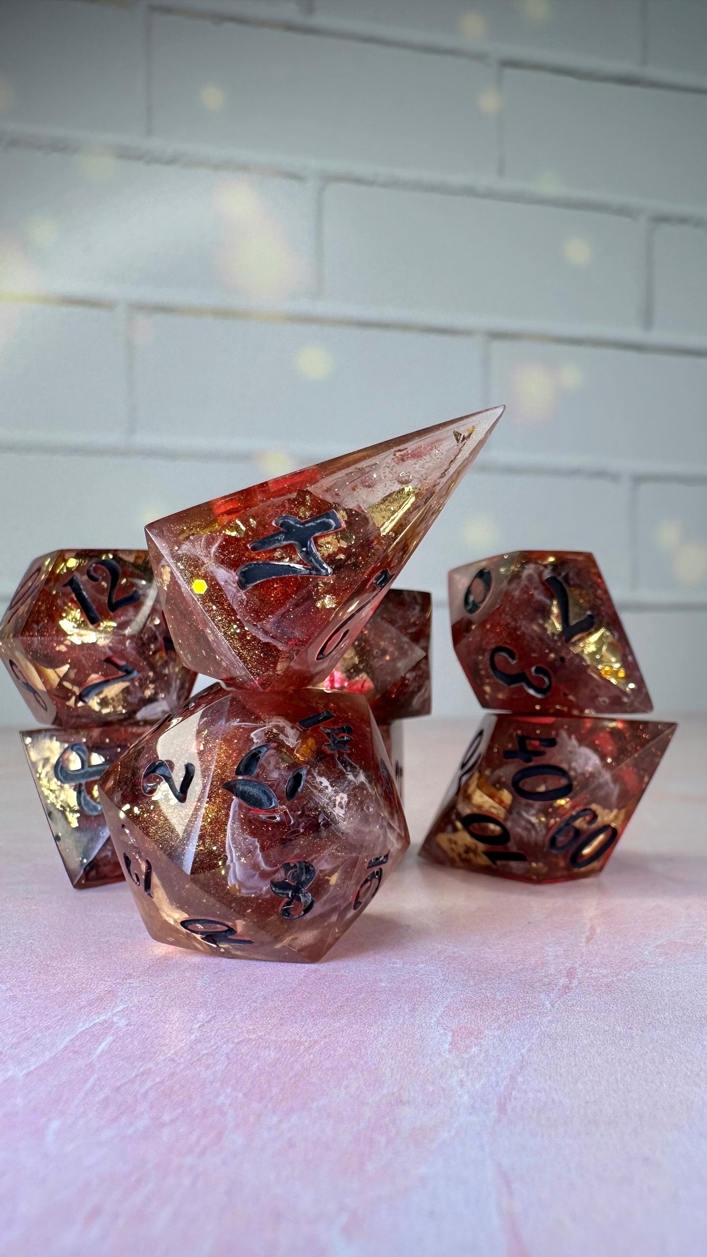 Mother Koril- 8 piece polyhedral dice set (Large) Pobody's Nerfect