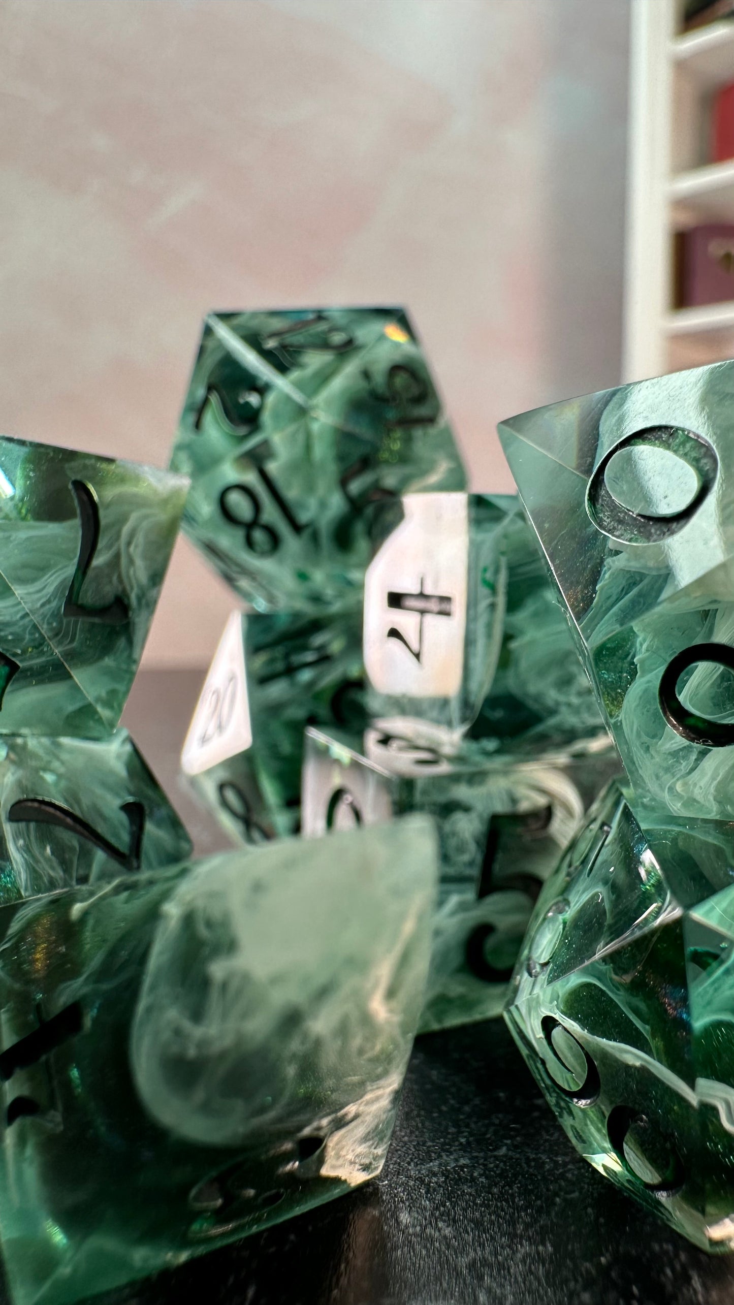 Second Impressions of the Spring Court- 8 piece polyhedral dice set