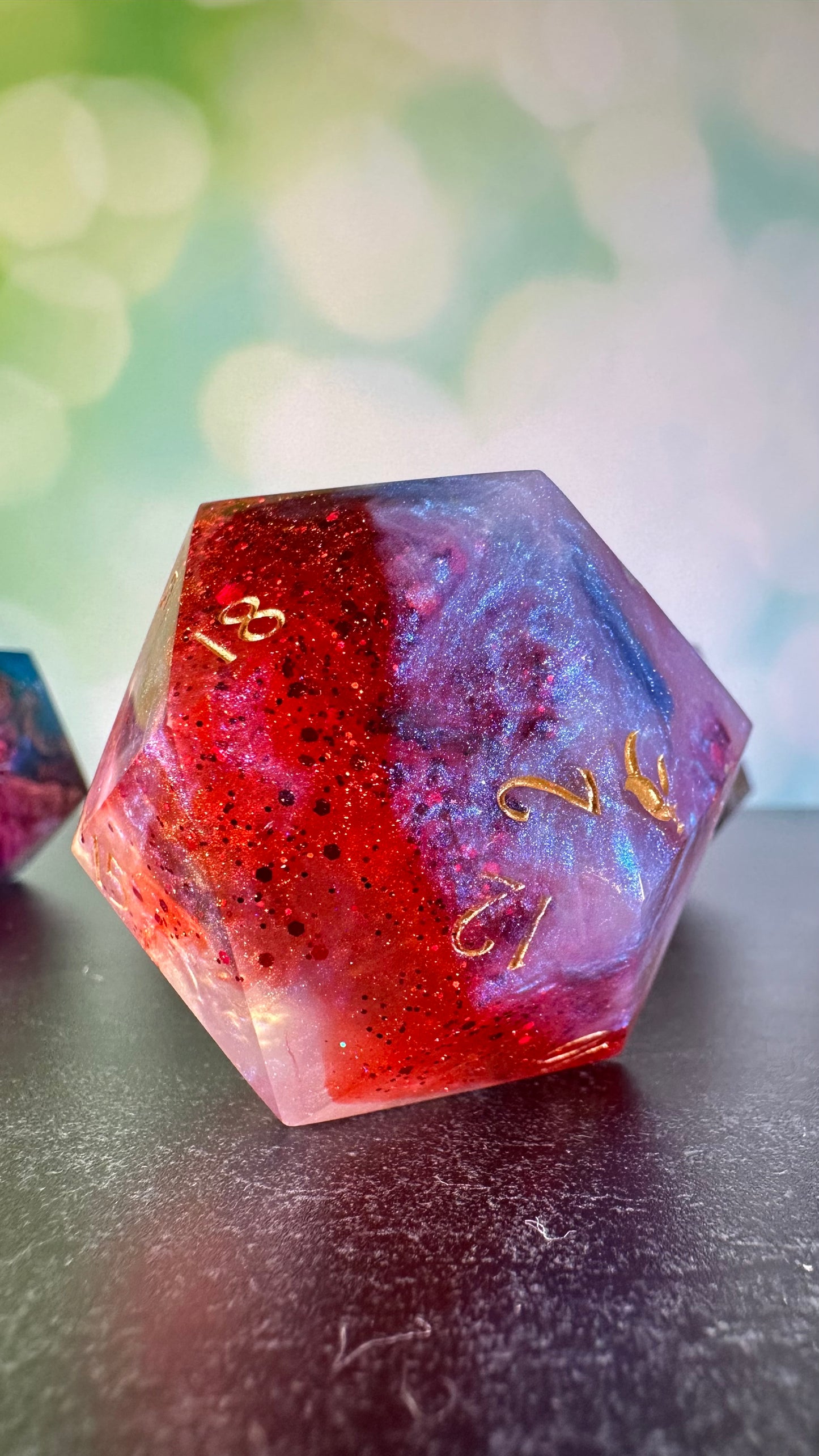 Strawberry and Cream Popsicle 60 MM Logo d20 Paperweight Chonk (Beta) Pobody's Nerfect (Copy)