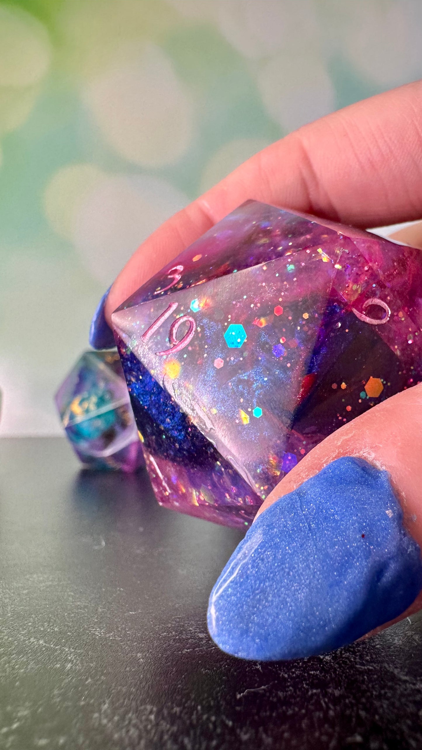 Bi Pride- 60 MM Logo d20 Paperweight Chonk (Beta) Pobody's Nerfect