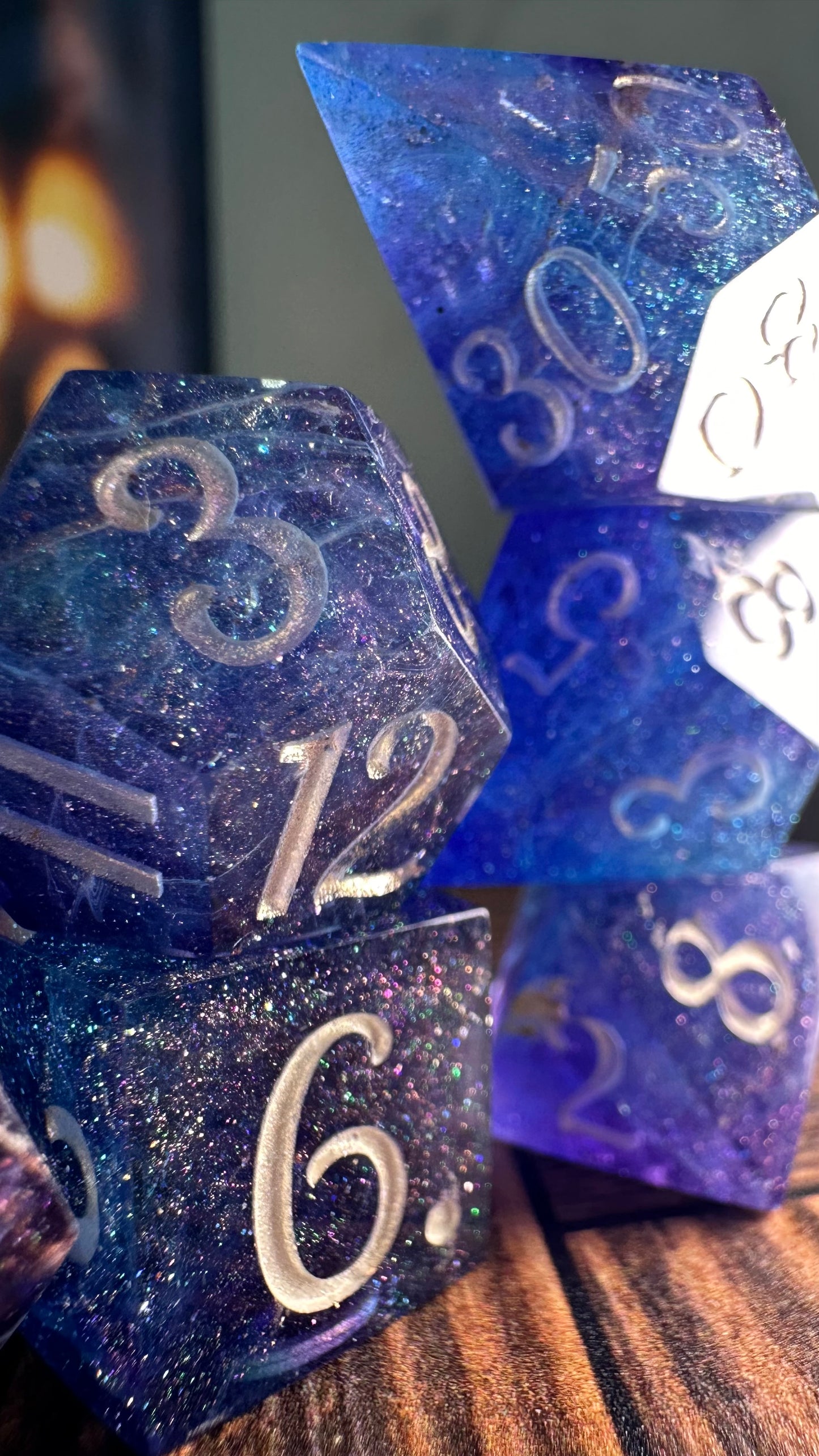 Super Powerful and Special Magic Starborn Princess- 8 piece polyhedral dice set