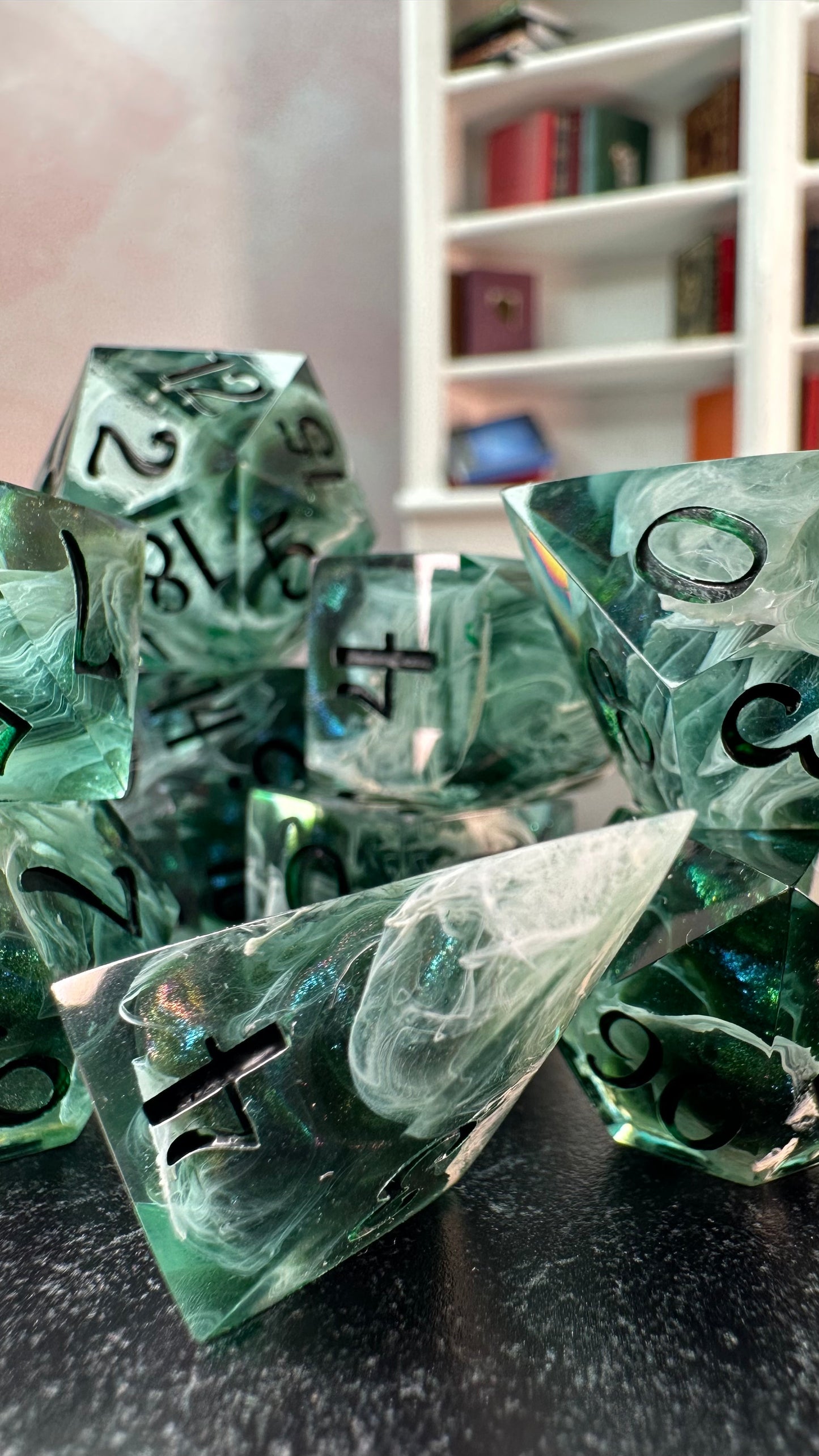Second Impressions of the Spring Court- 8 piece polyhedral dice set