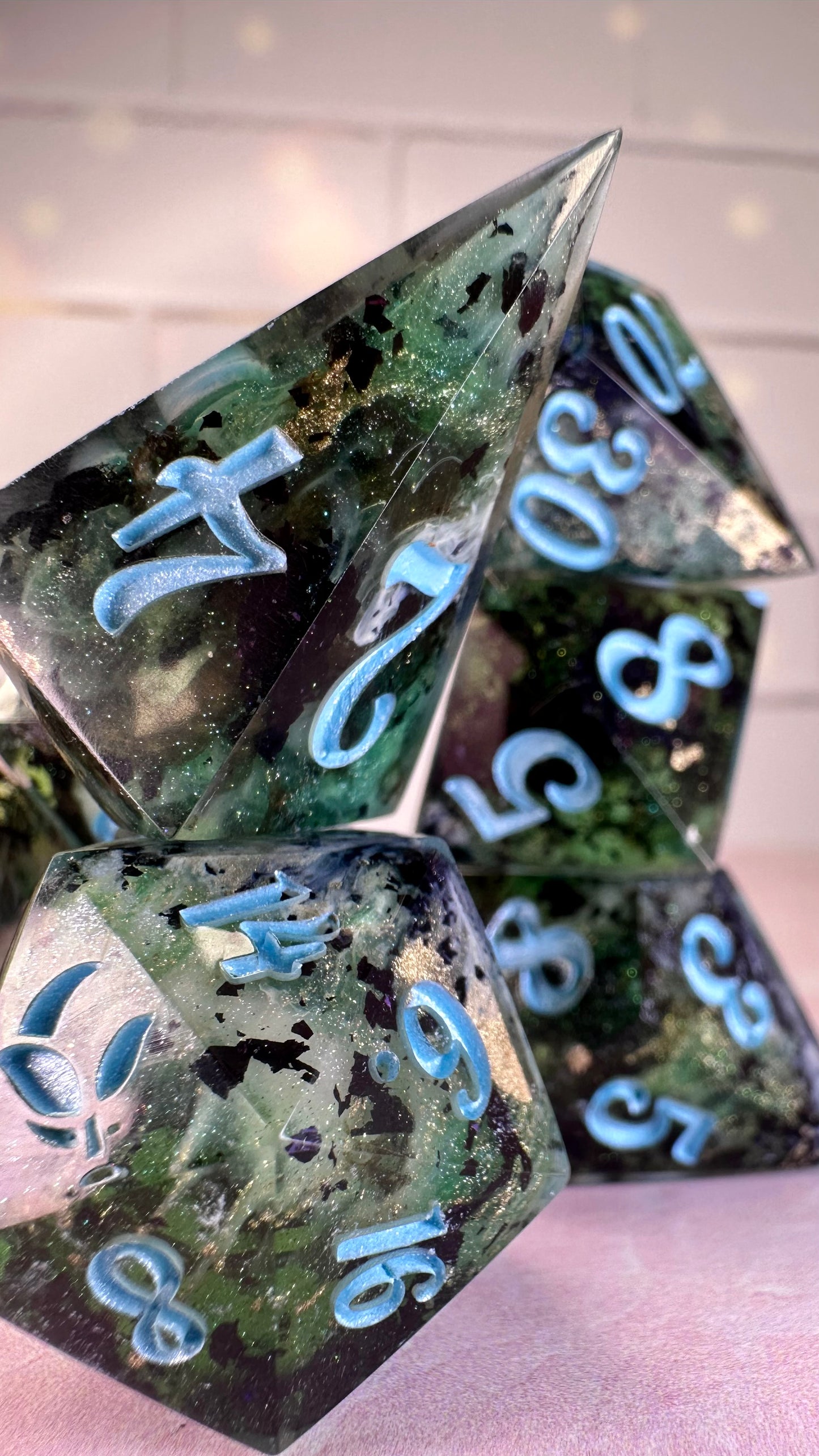 Brendok- 8 piece polyhedral dice set (Large) Pobody's Nerfect