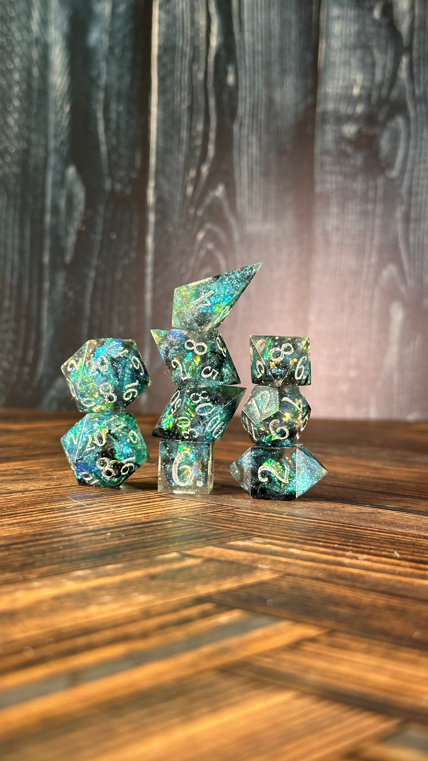 Morpheus 8 piece polyhedral dice set