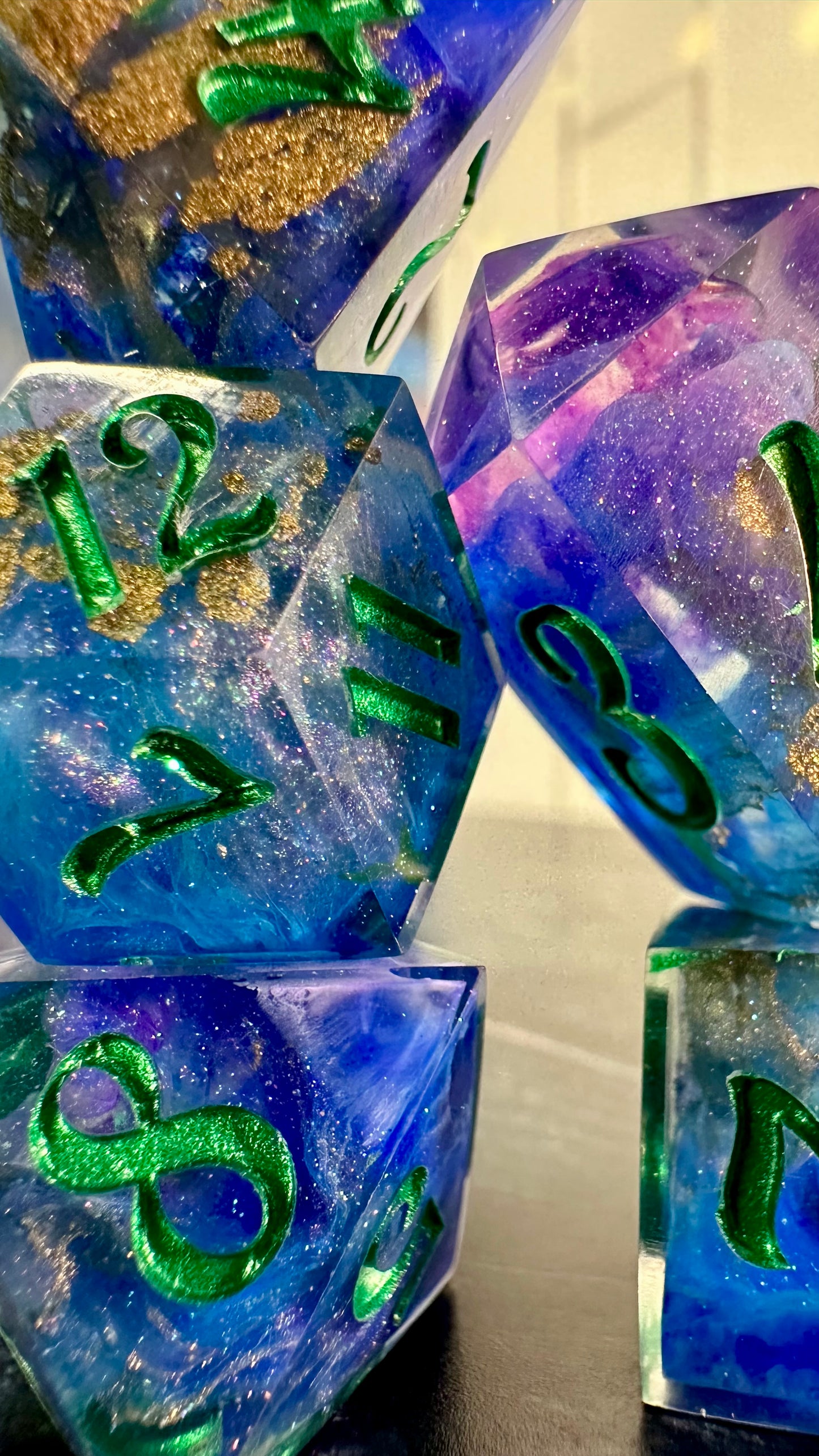 “I happen to be genuinely self-absorbed and deeply shallow.”- 8 piece polyhedral dice set (Large) Pobody's Nerfect