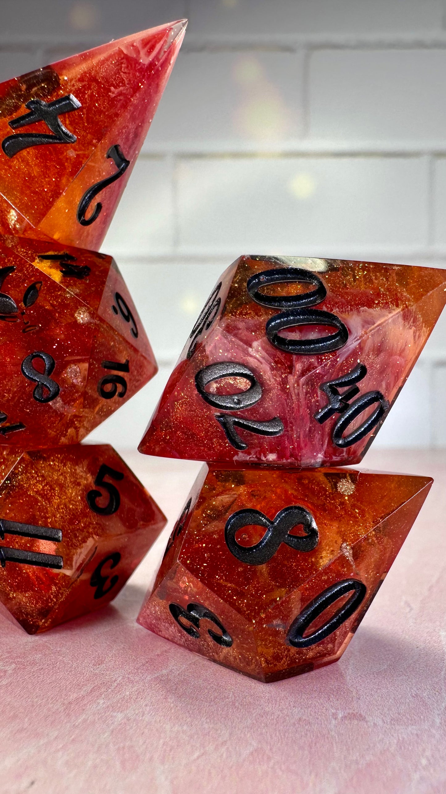 Frostpine-8 piece polyhedral dice set (Large)