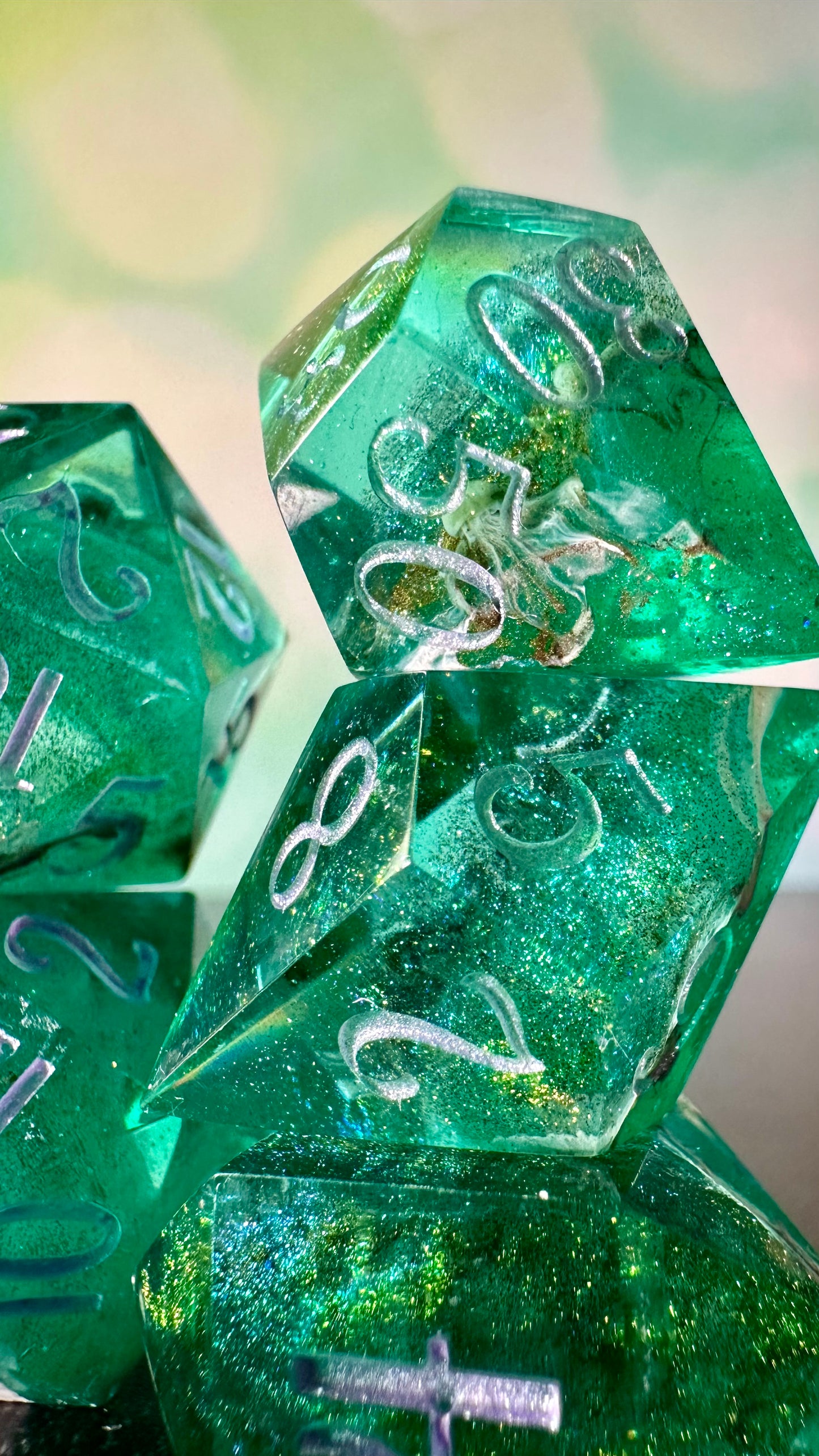 Taurus Season- 8 piece polyhedral dice set
