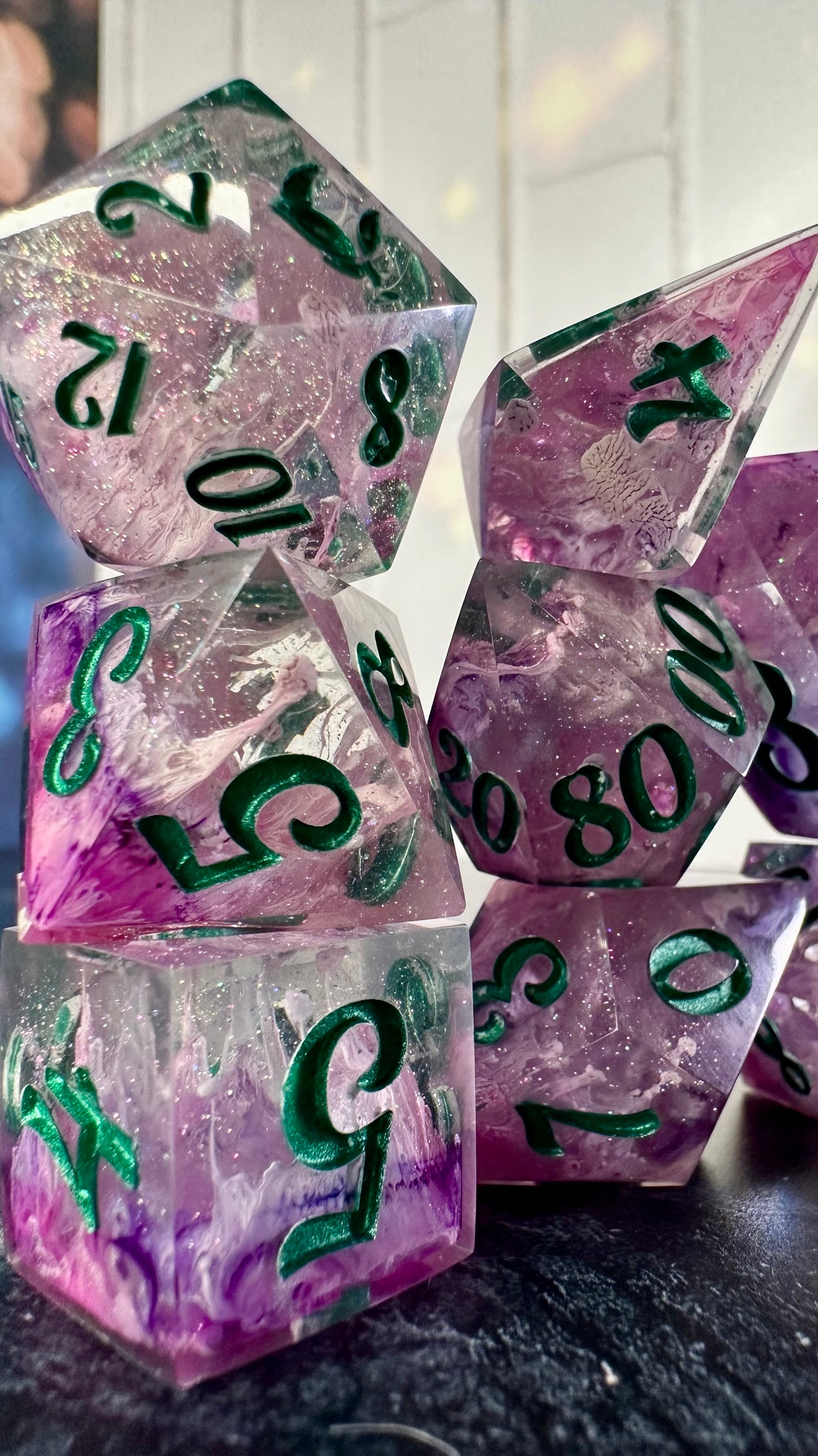 Unadulterated Loathing - 8 piece polyhedral dice set (Large)