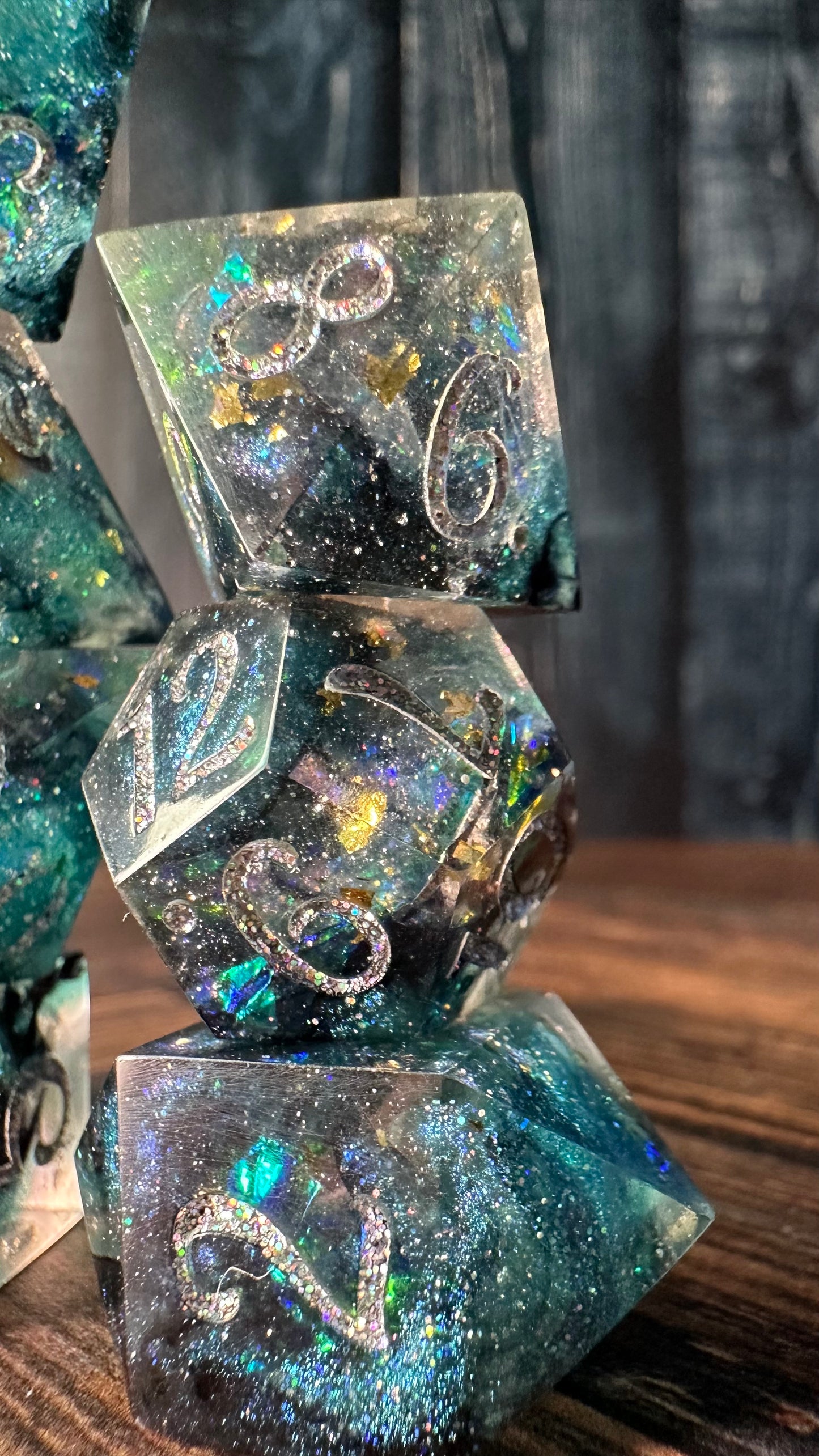 Morpheus 8 piece polyhedral dice set