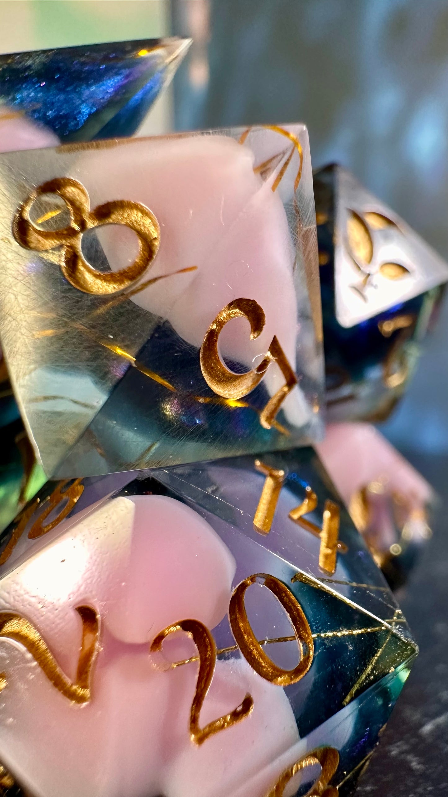 Hades Dreaming- 8 piece polyhedral dice set