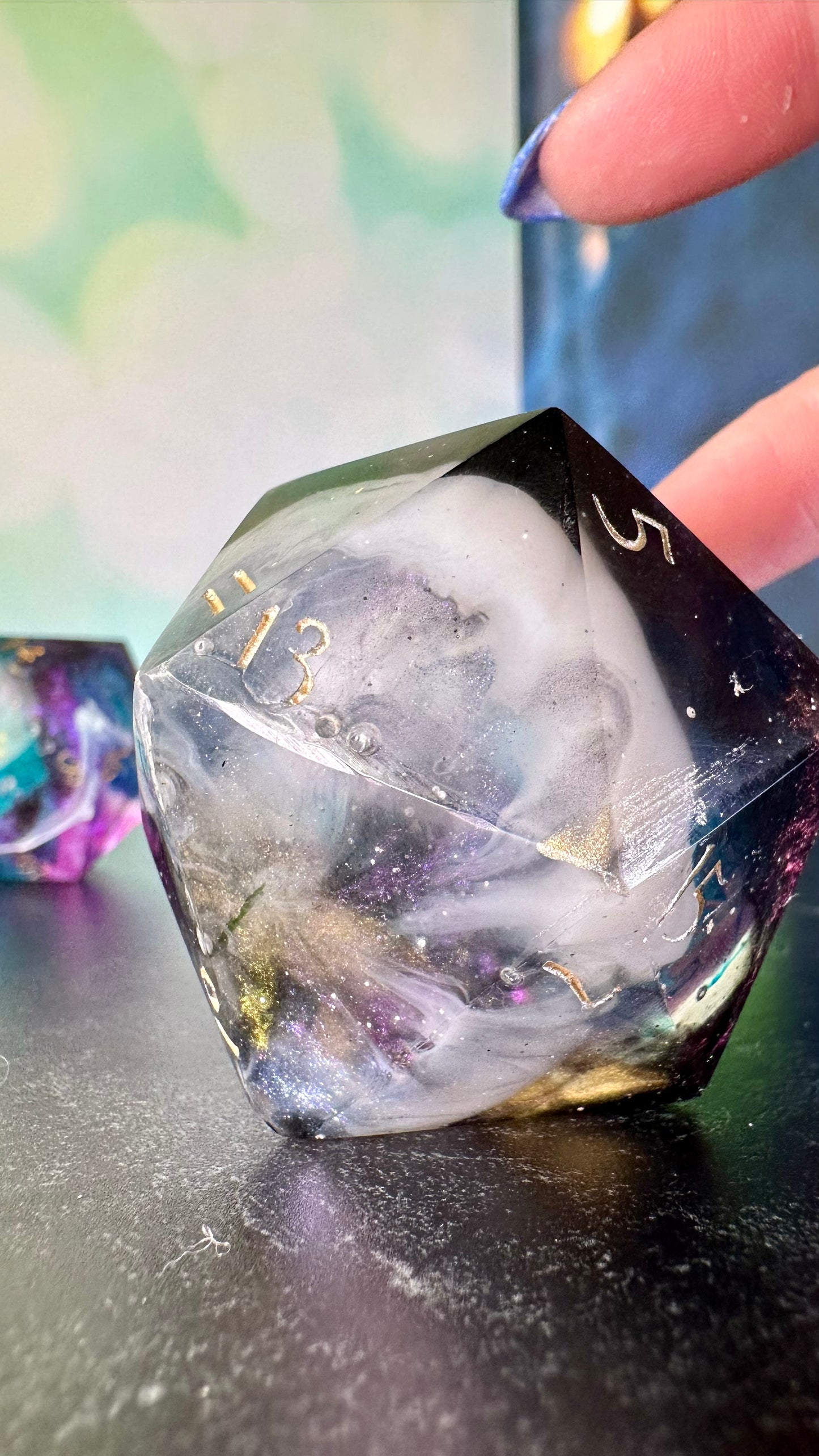 Hidden Depths- 60 MM Logo d20 Paperweight Chonk (Beta) Pobody's Nerfect