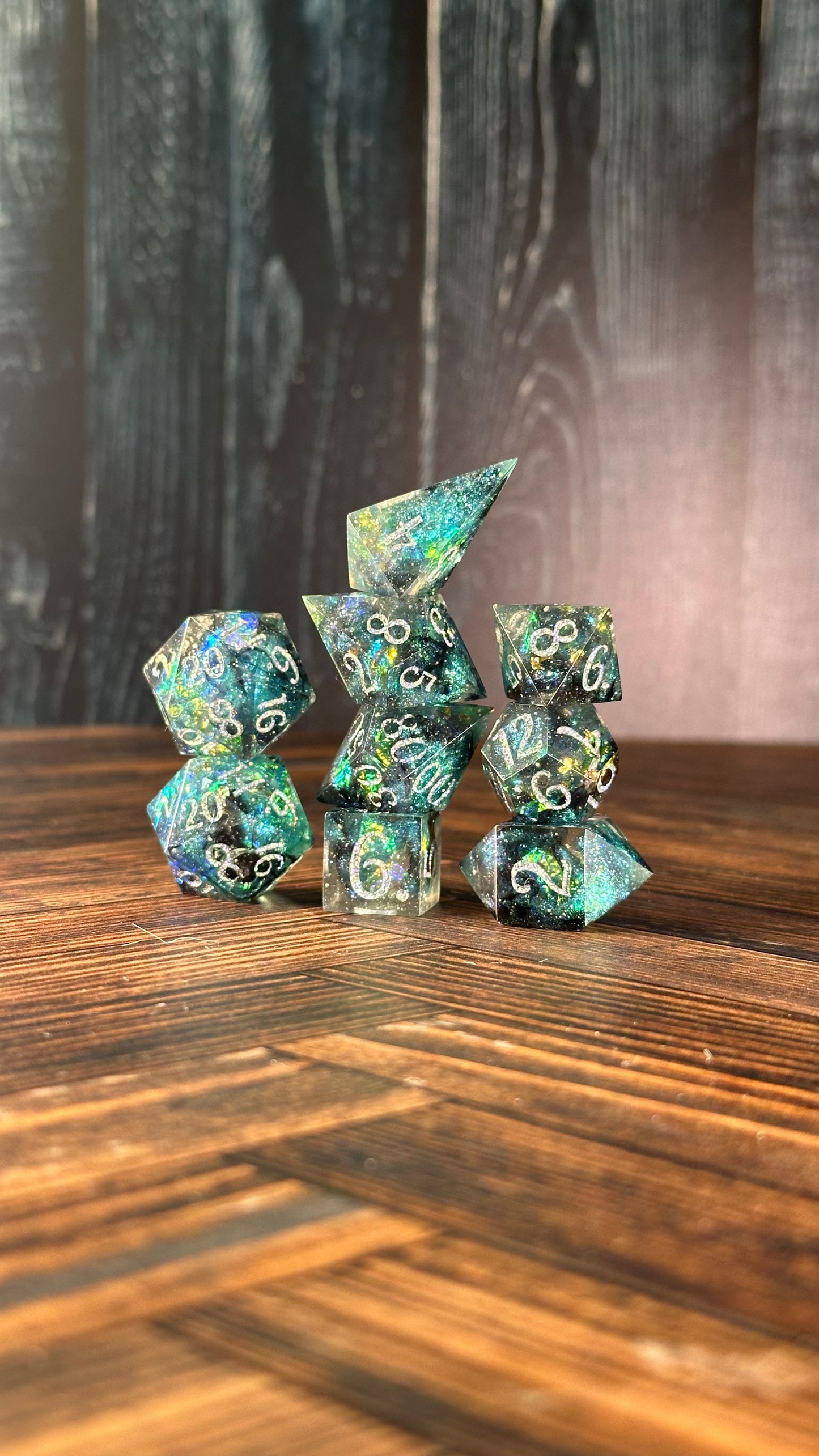 Morpheus 8 piece polyhedral dice set