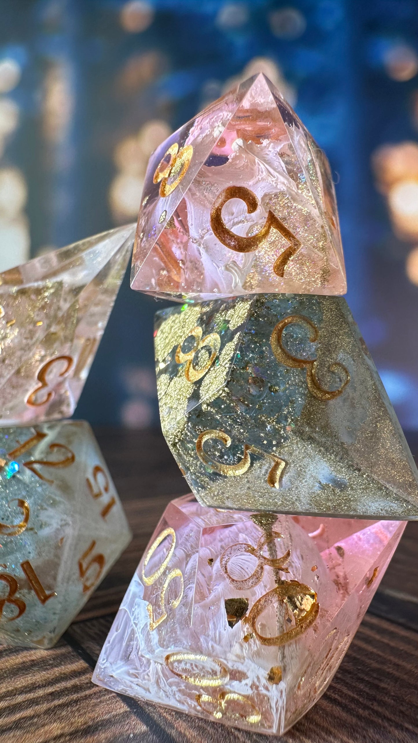 Juniper Andromeda- 8 piece polyhedral dice set