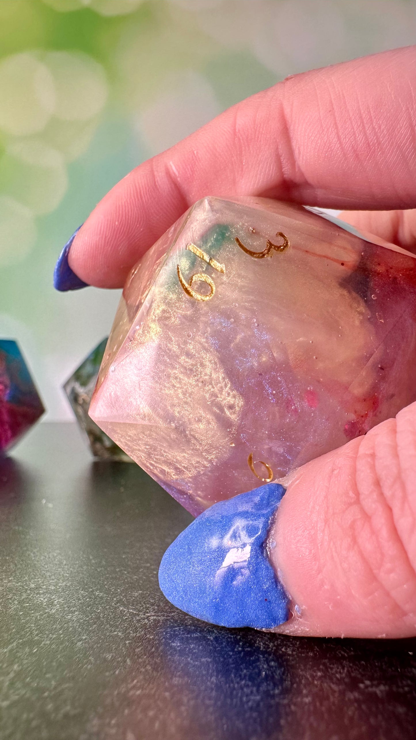 Strawberry and Cream Popsicle 60 MM Logo d20 Paperweight Chonk (Beta) Pobody's Nerfect (Copy)