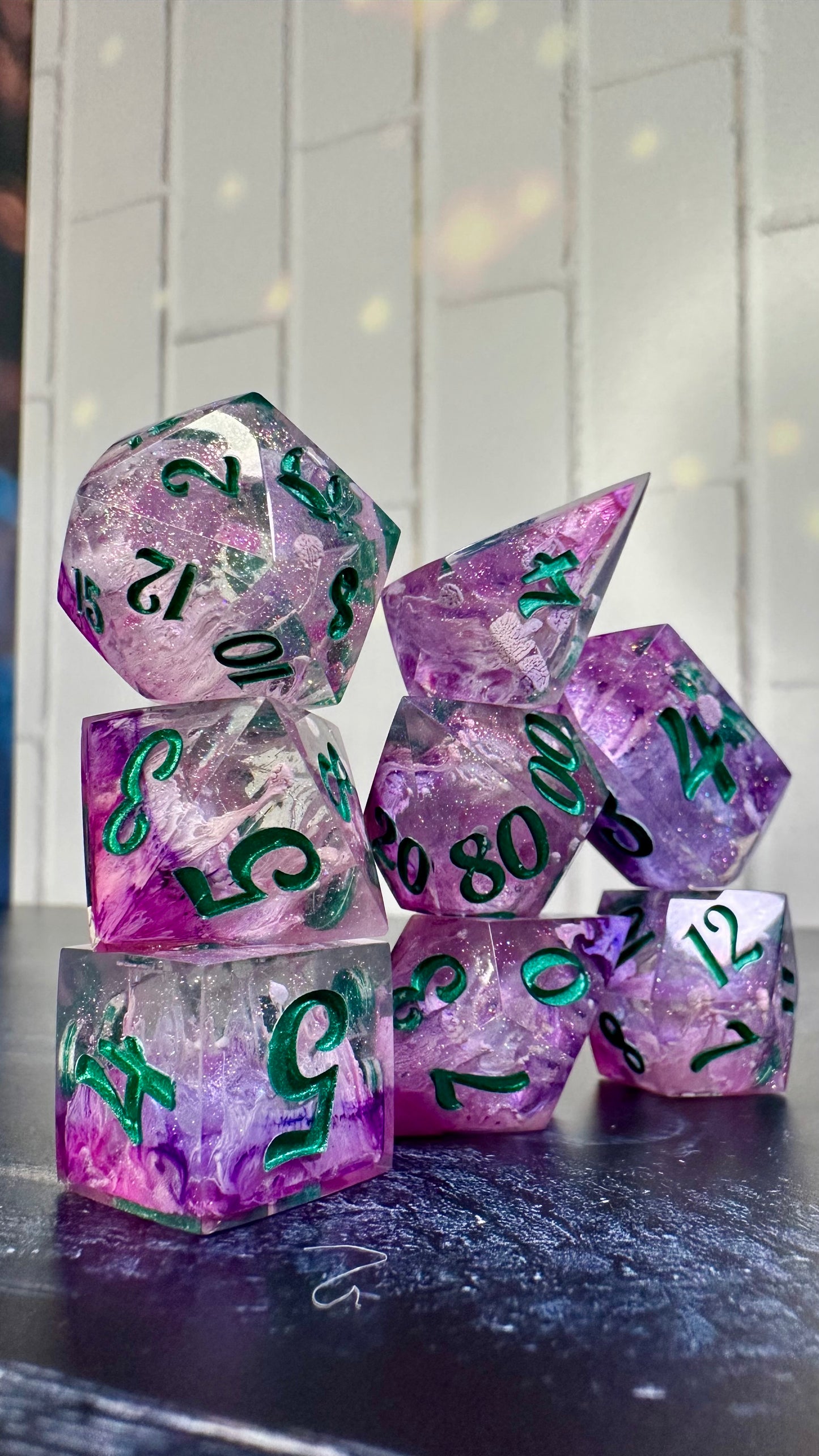 Unadulterated Loathing - 8 piece polyhedral dice set (Large)