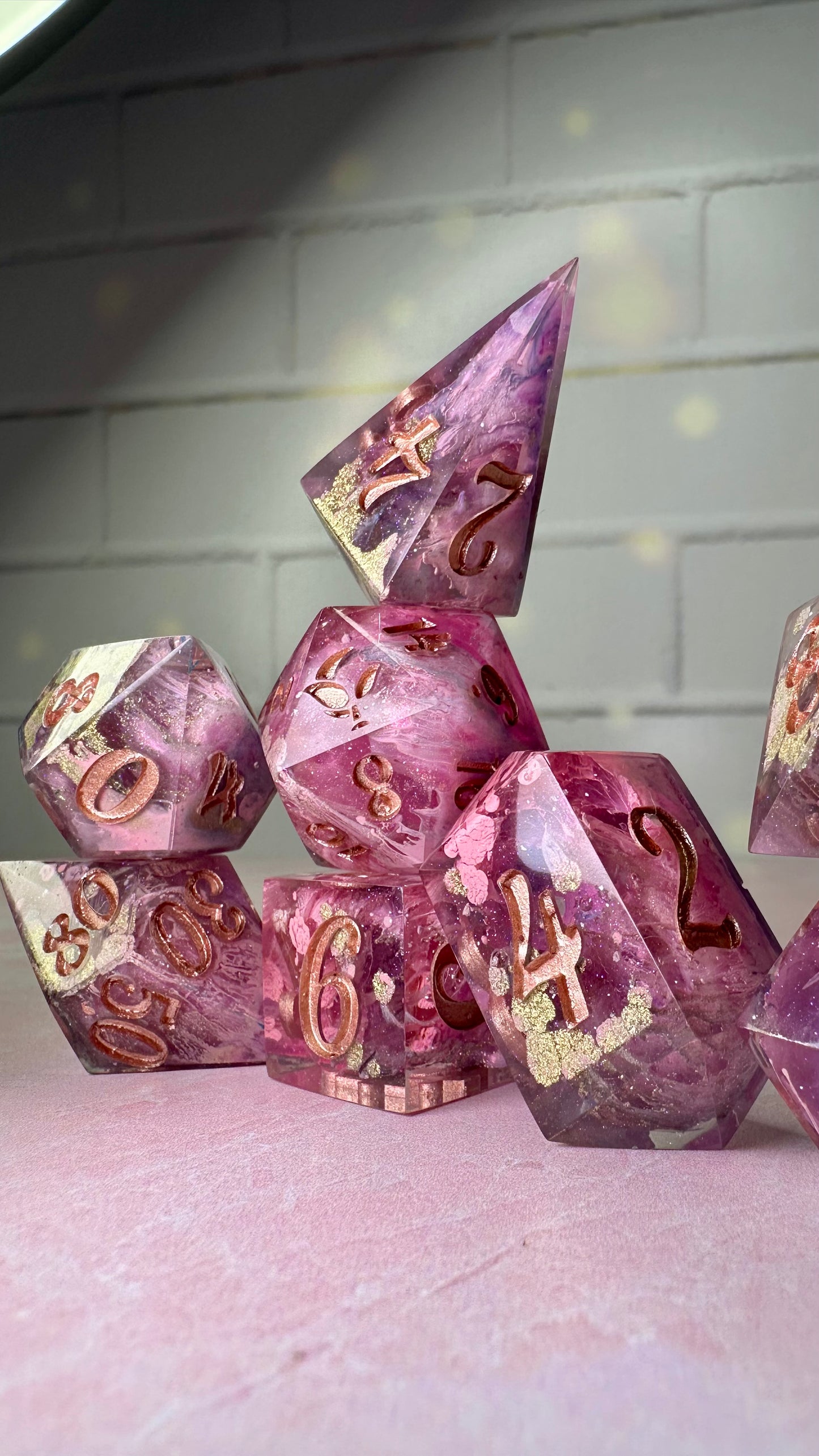 “I loved being a witch”-8 piece polyhedral dice set (Large)