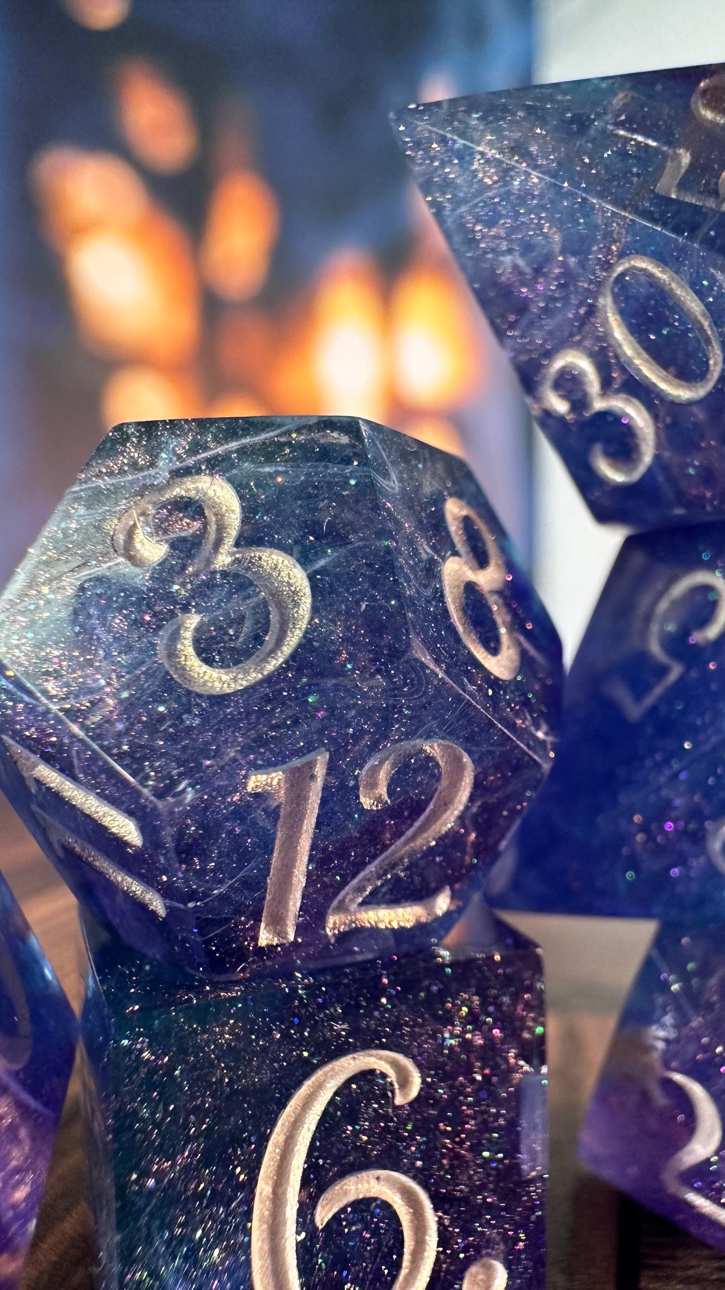 Super Powerful and Special Magic Starborn Princess- 8 piece polyhedral dice set