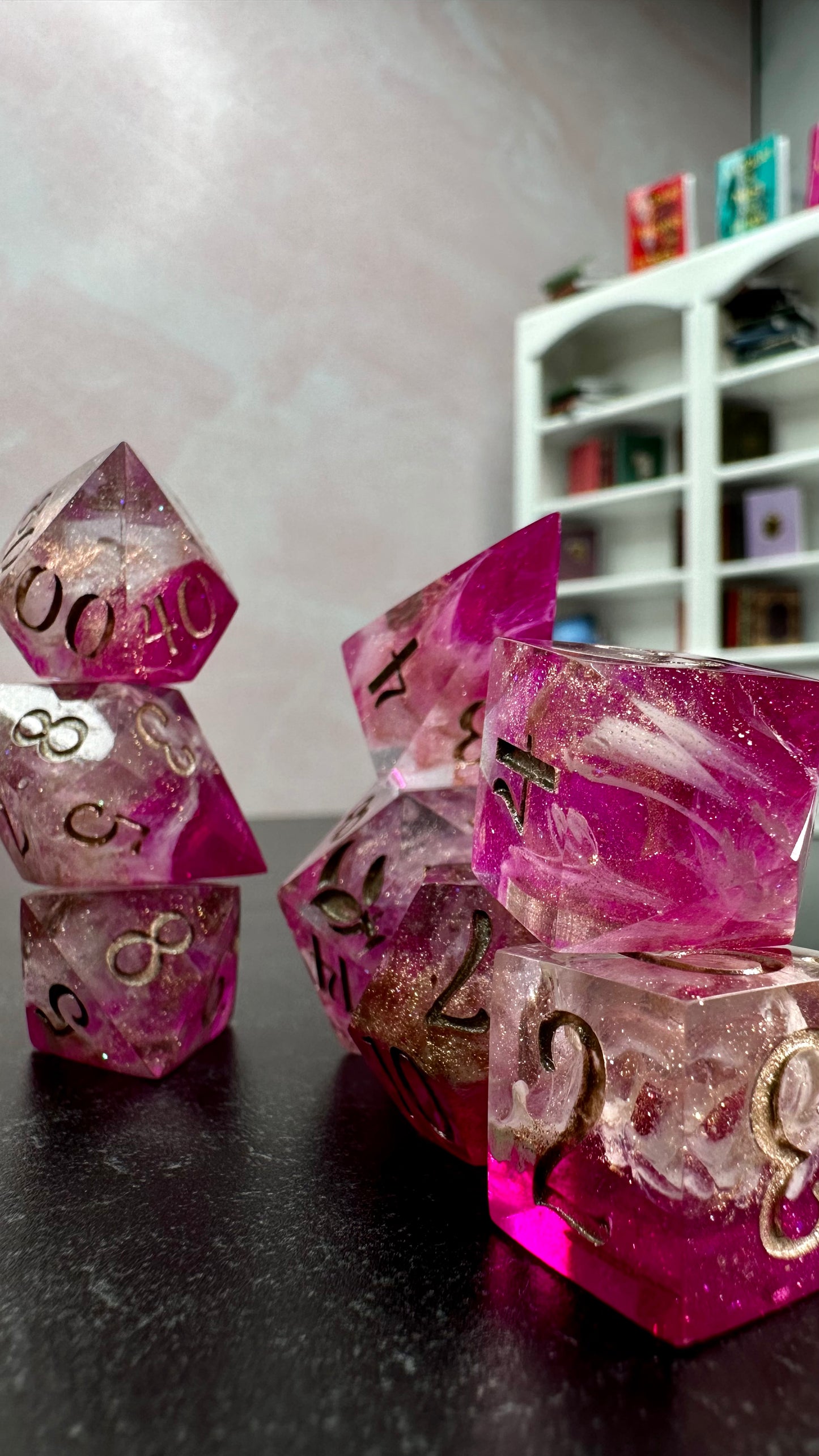 Starfall Dawn- 8 piece polyhedral dice set-Pobody's Nerfect