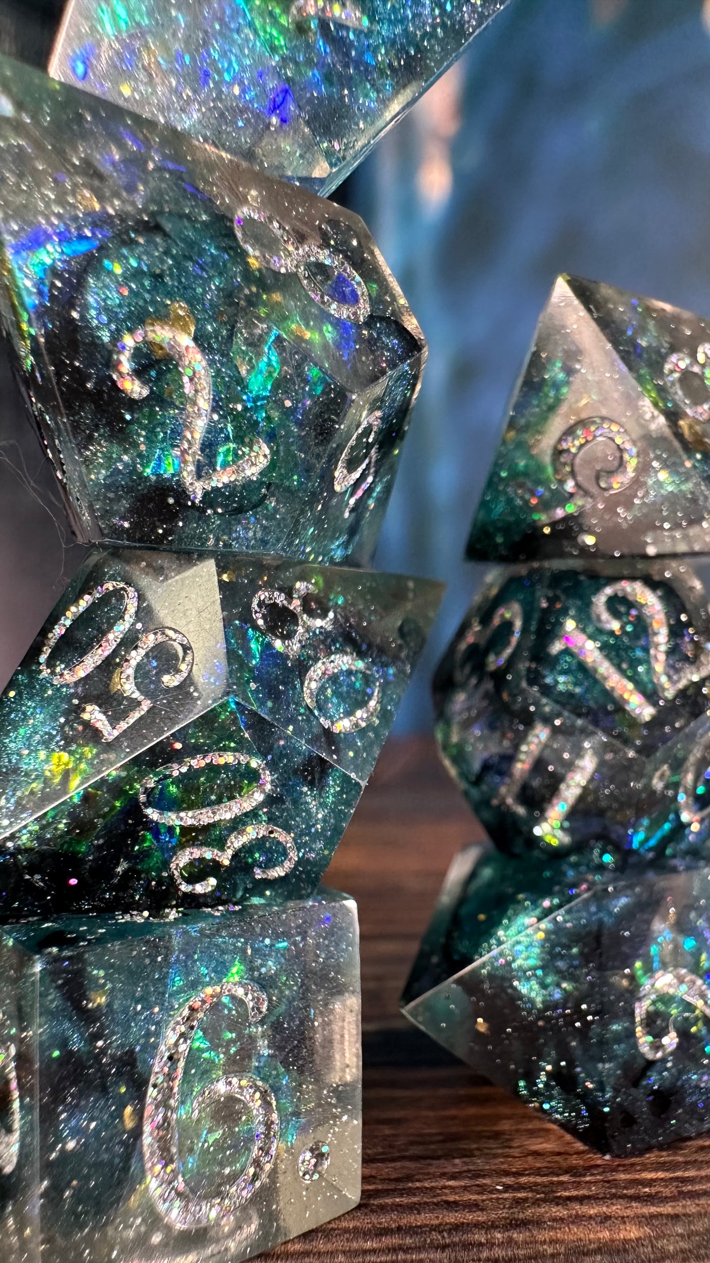 Morpheus 8 piece polyhedral dice set