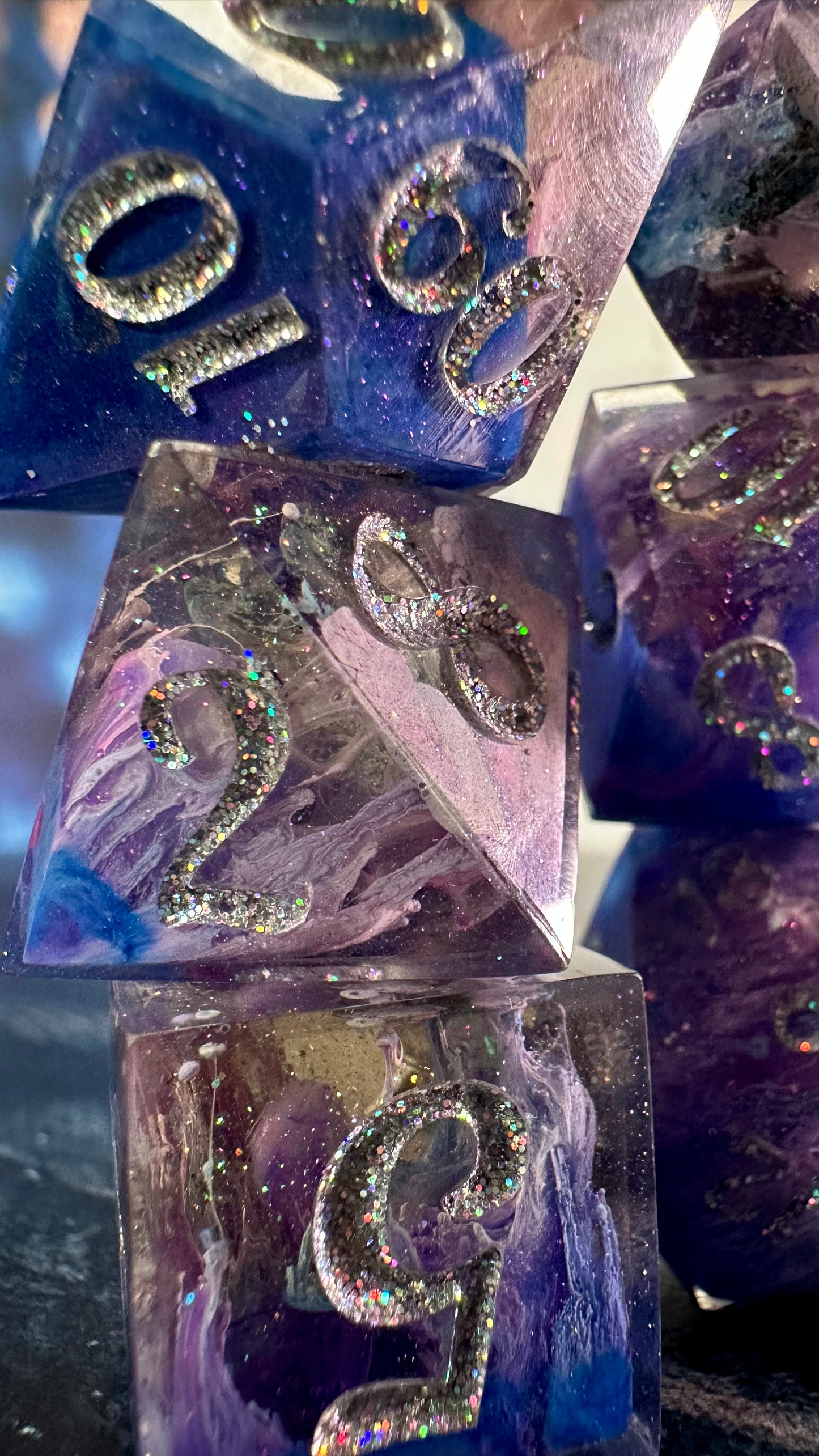 The Ozdust Ballroom-8 piece polyhedral dice set (Large) Pobody's Nerfect