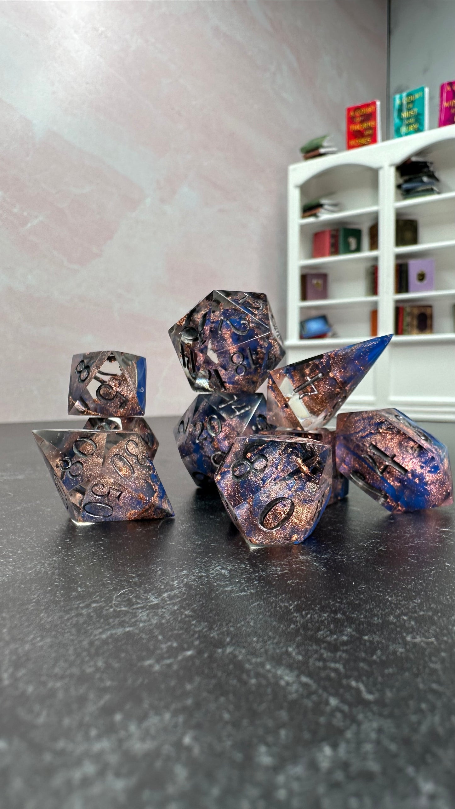 Prince of Merchants- 8 piece polyhedral dice set-Pobody's Nerfect