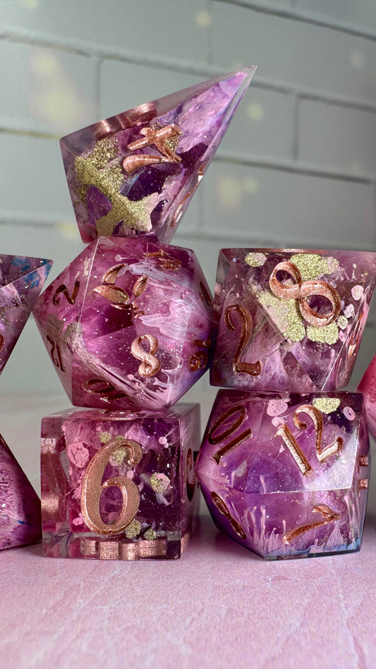 “I loved being a witch”-8 piece polyhedral dice set (Large)