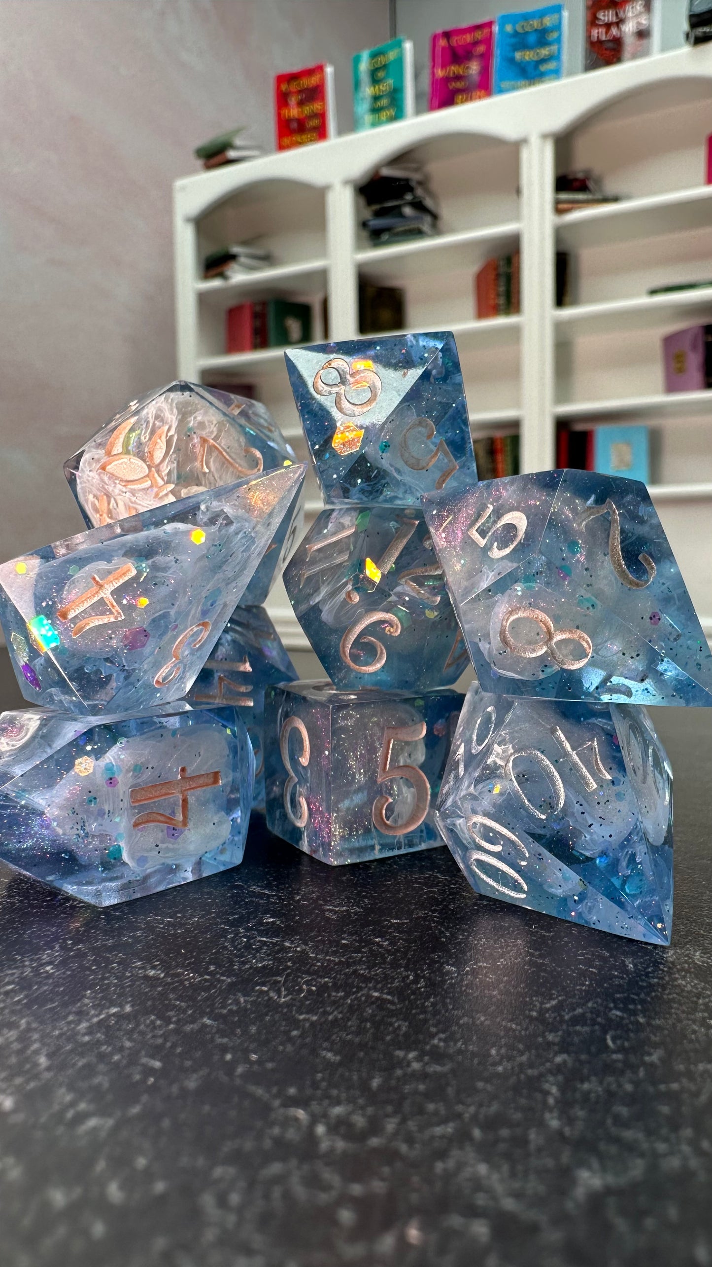 Gwyn- 8 piece polyhedral dice set