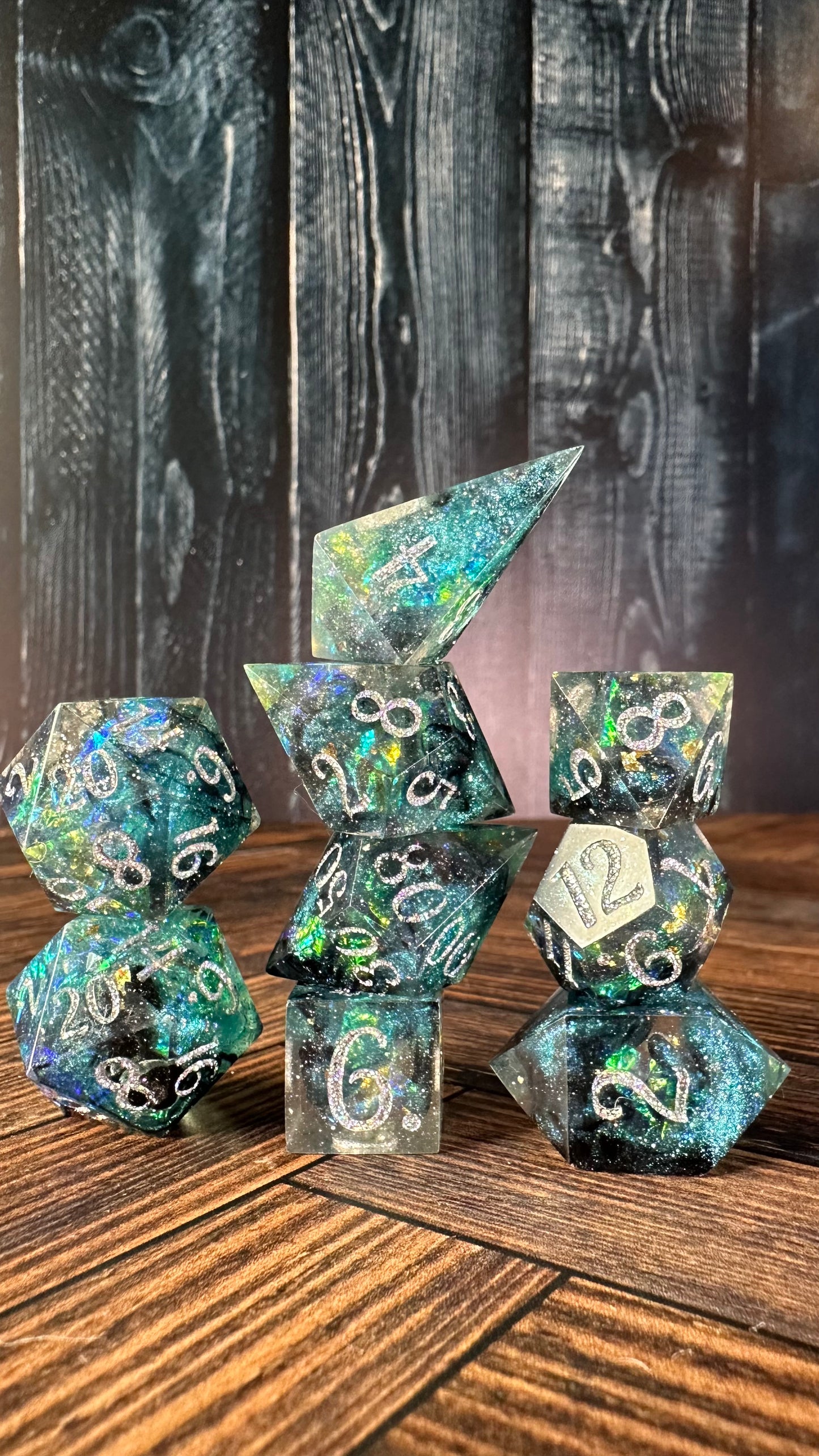 Morpheus 8 piece polyhedral dice set