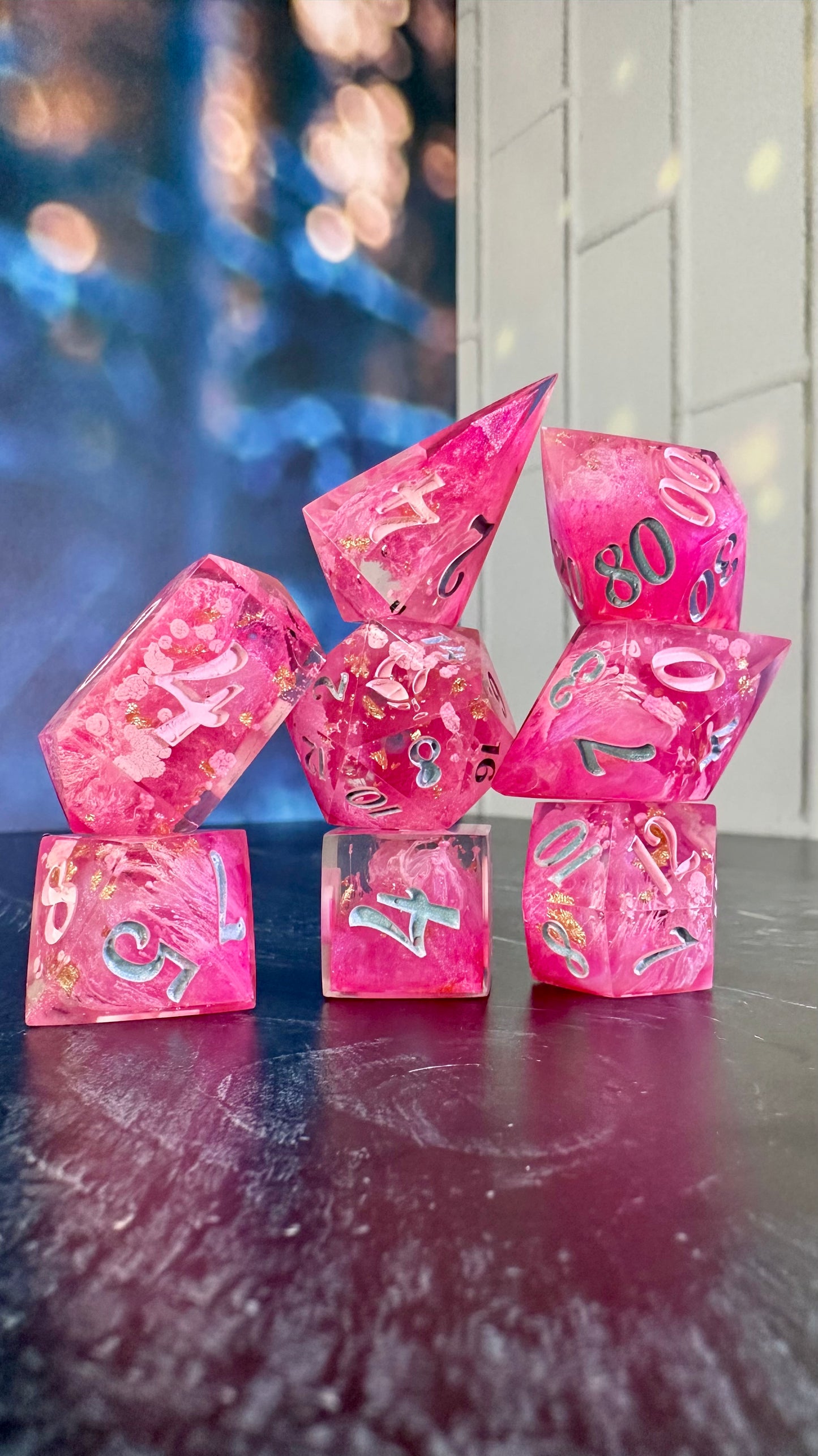 Popular- 8 piece polyhedral dice set (Large)