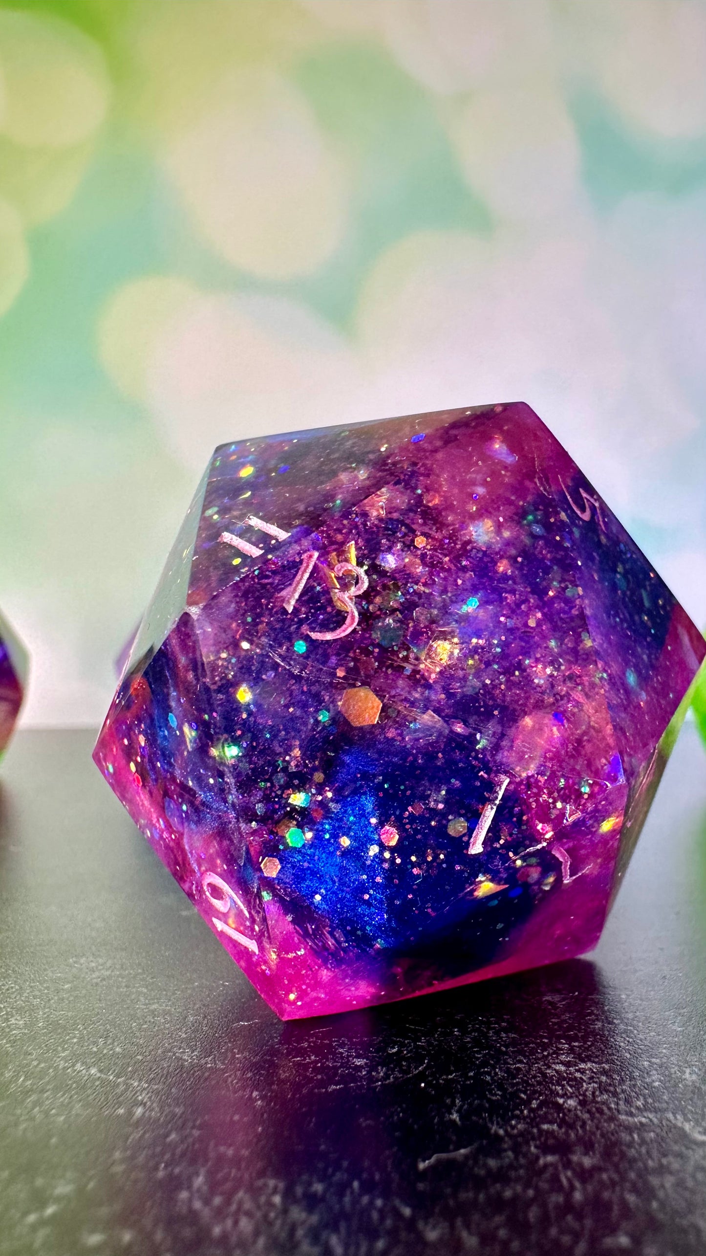 Bi Pride- 60 MM Logo d20 Paperweight Chonk (Beta) Pobody's Nerfect