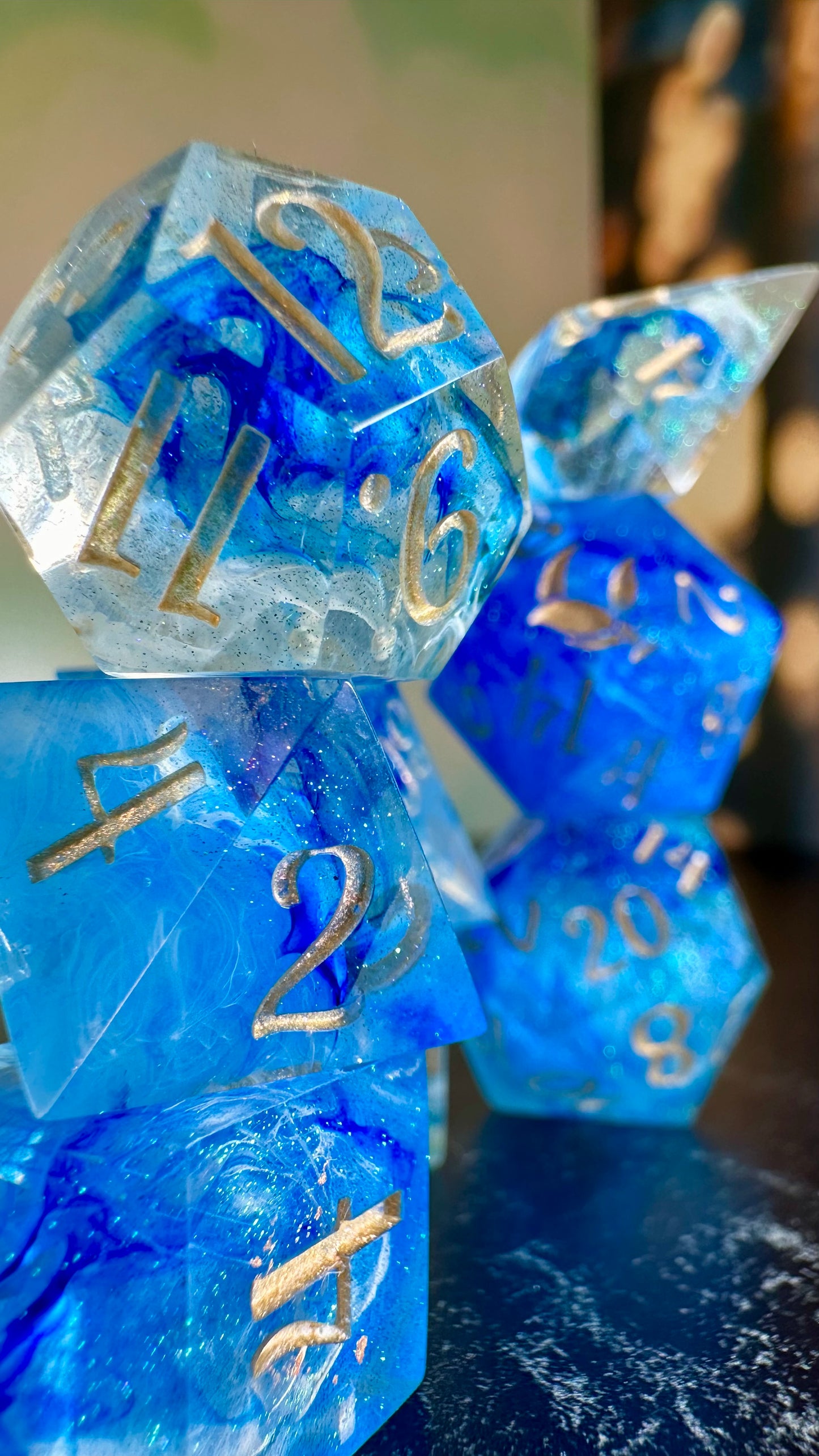 Weather Mage- 8 piece polyhedral dice set