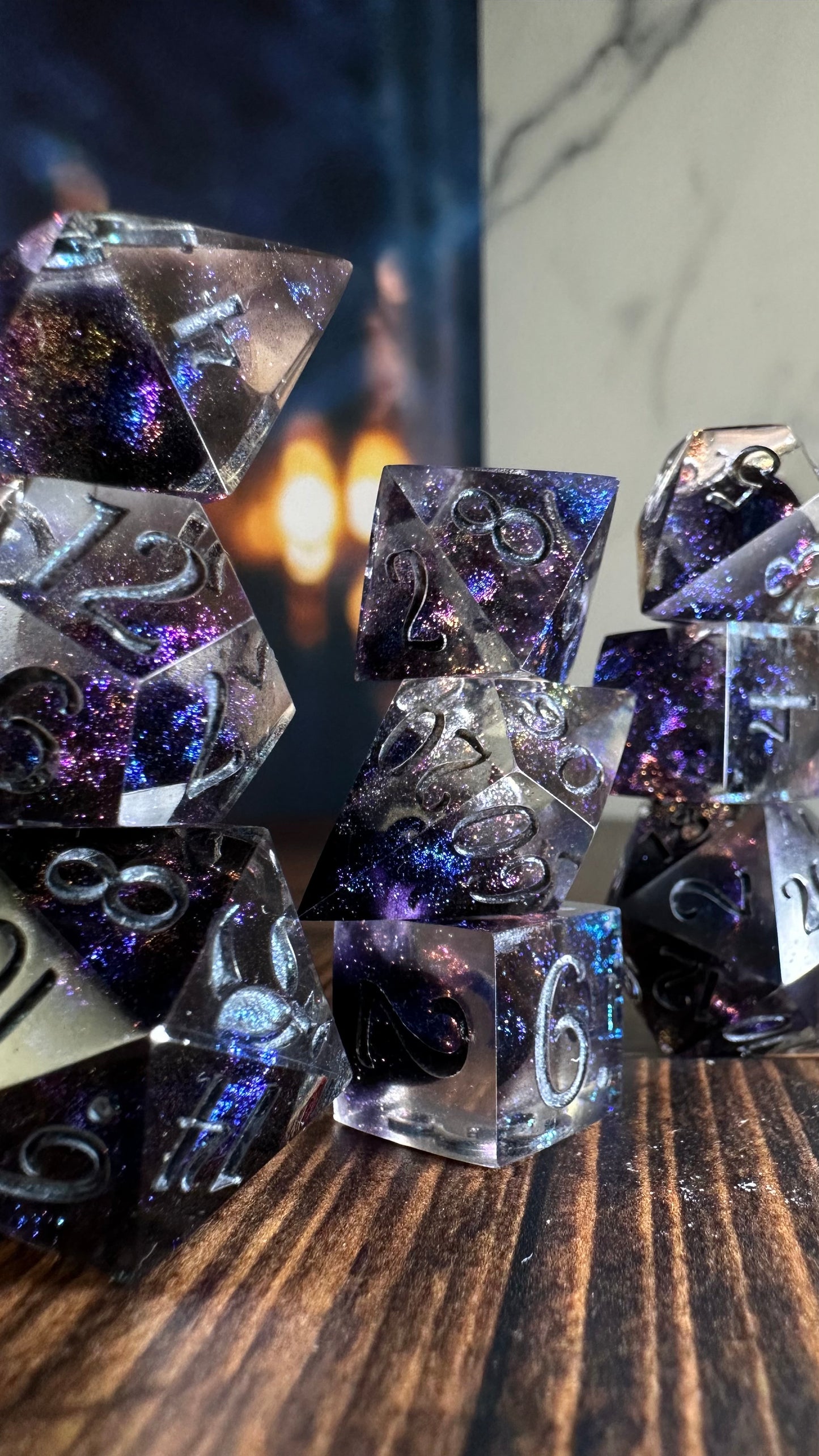 Cave of Princes- 8 piece polyhedral dice set